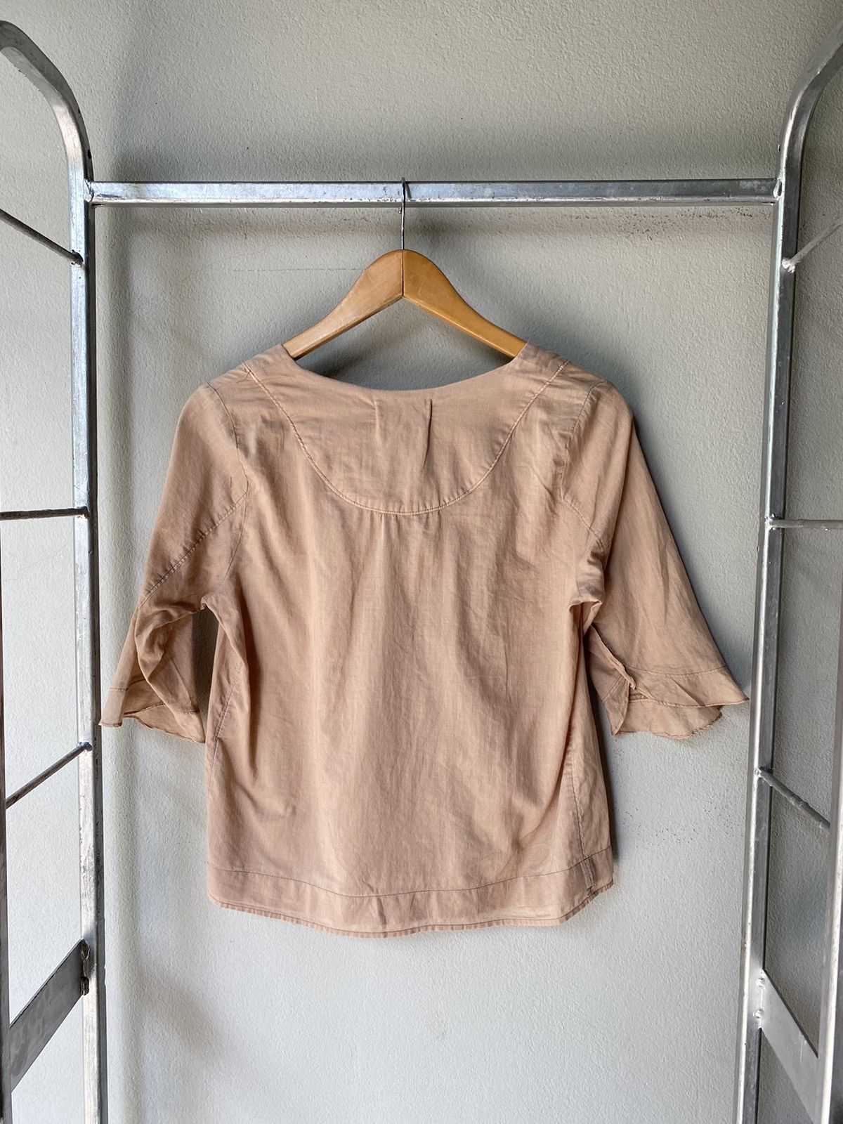 Zucca Zucca Peach Cotton Blouse Size M / US 6-8 / IT 42-44 - 2 Thumbnail
