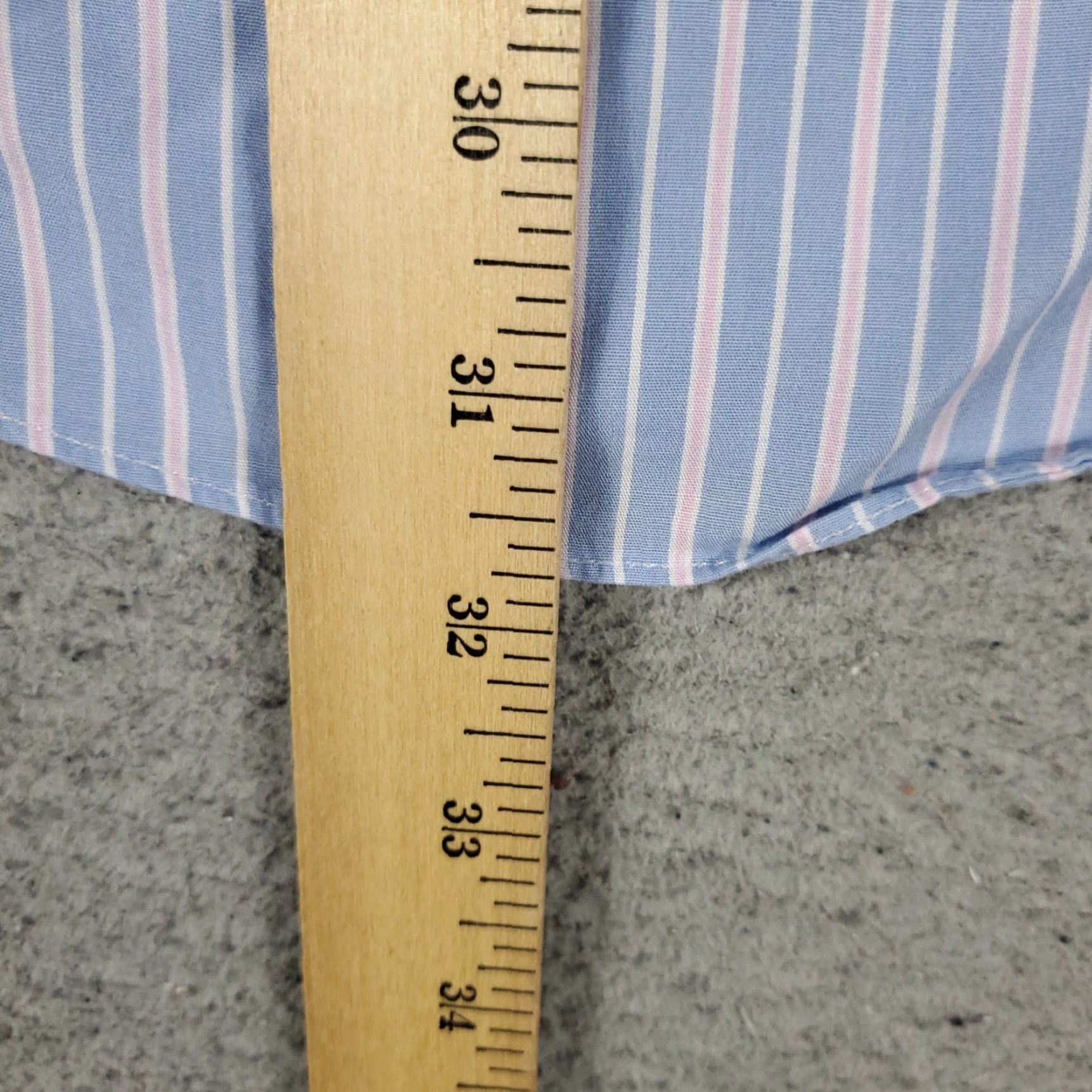 Brooks Brothers Brooks Brothers Dress Shirt Mens 15 Blue Striped Long Sleeve Button Up Regular Fit Non-Iron Classic Collar Cuff Barrel Men's Shirt Size 40R - 6 Thumbnail