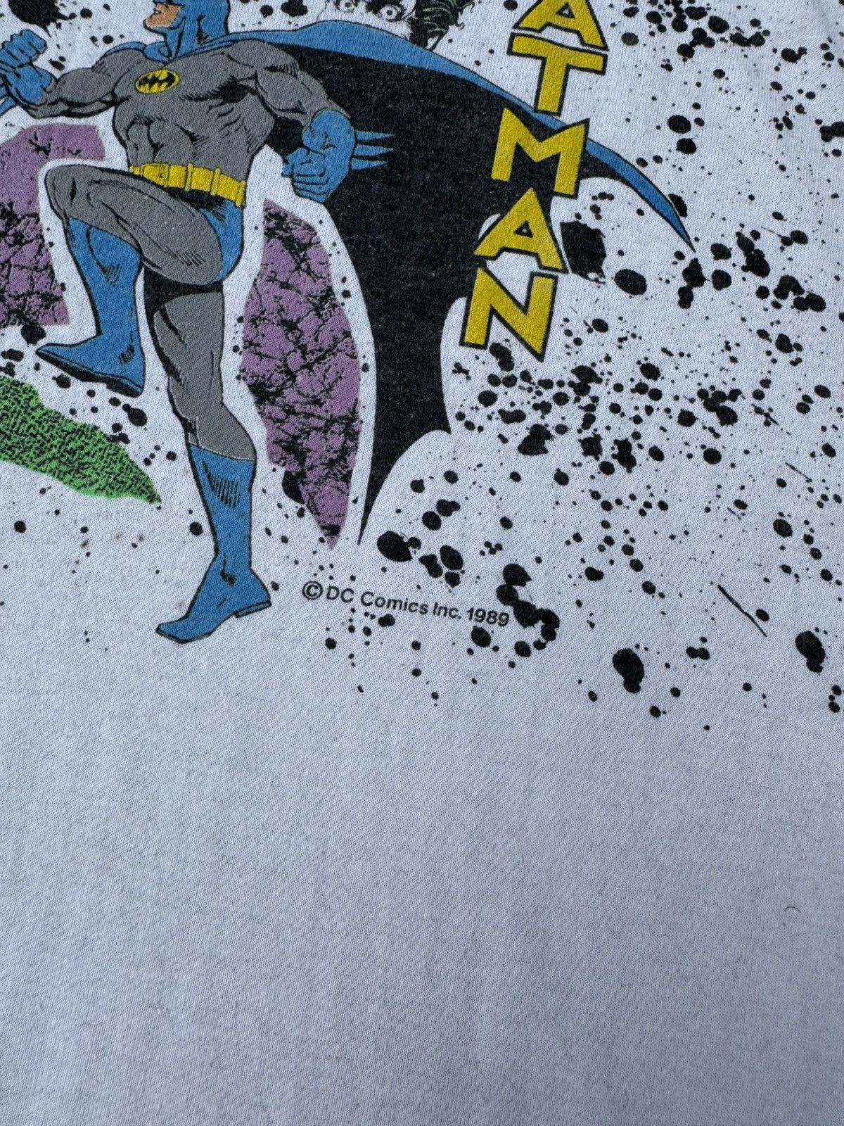 DC Comics × Vintage Vtg 80’s 1989 DC Batman Joker Division 1 Graphic Tee Men’s M Size US M / EU 48-50 / 2 - 3 Thumbnail