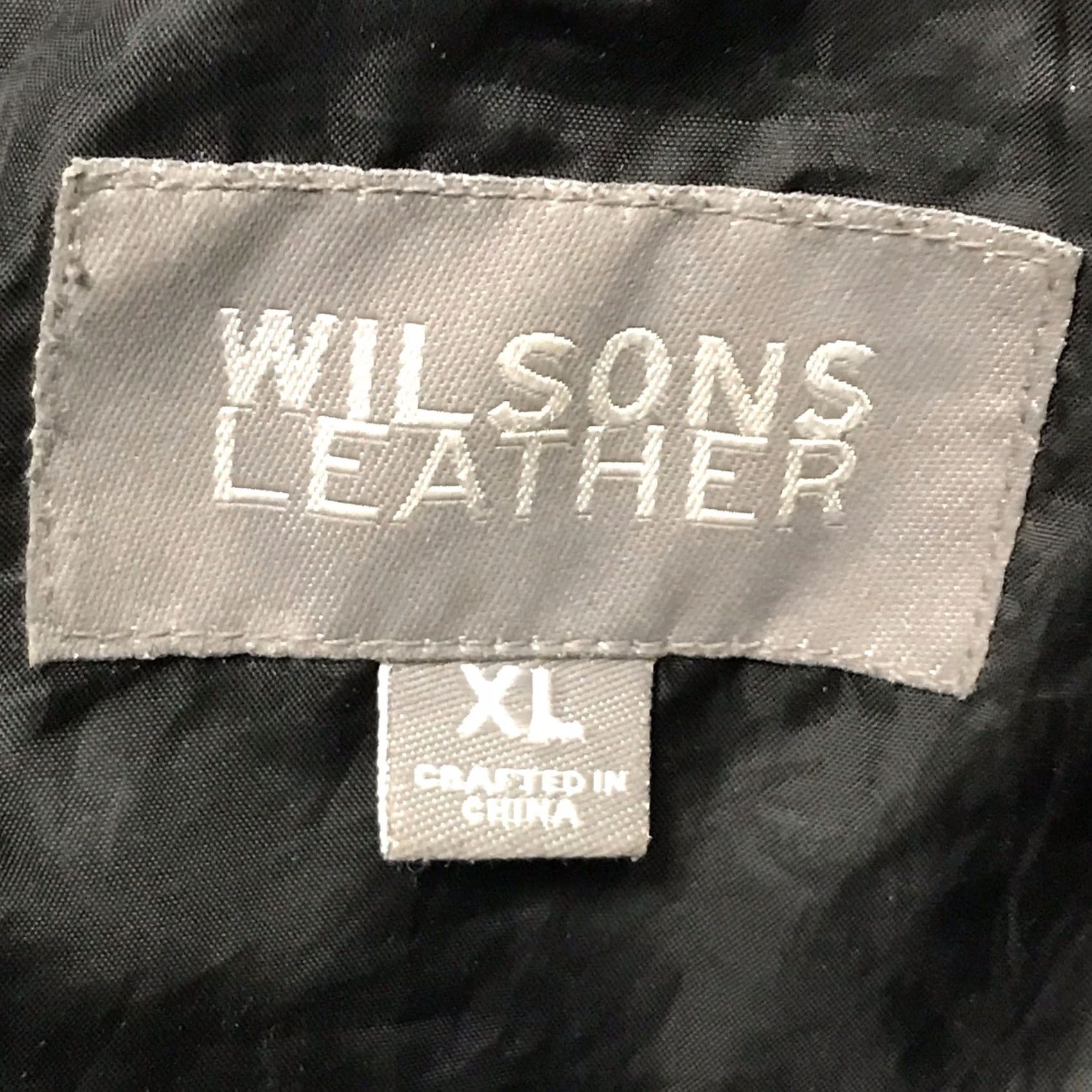 Vintage Wilsons Leather Men Black Leather Double Collar Zip Flight Bomber Jacket XL Size US XL / EU 56 / 4 - 3 Thumbnail
