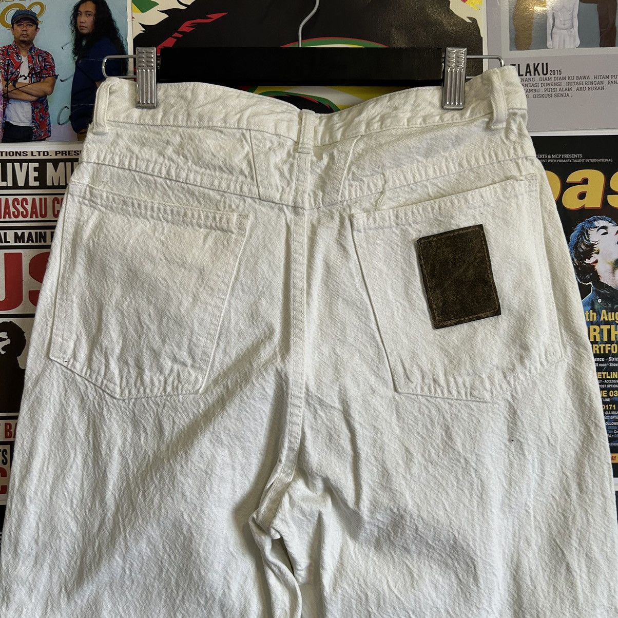 Edwin Vintage Edwin Rare Design White Denim Size US 29 - 8 Thumbnail
