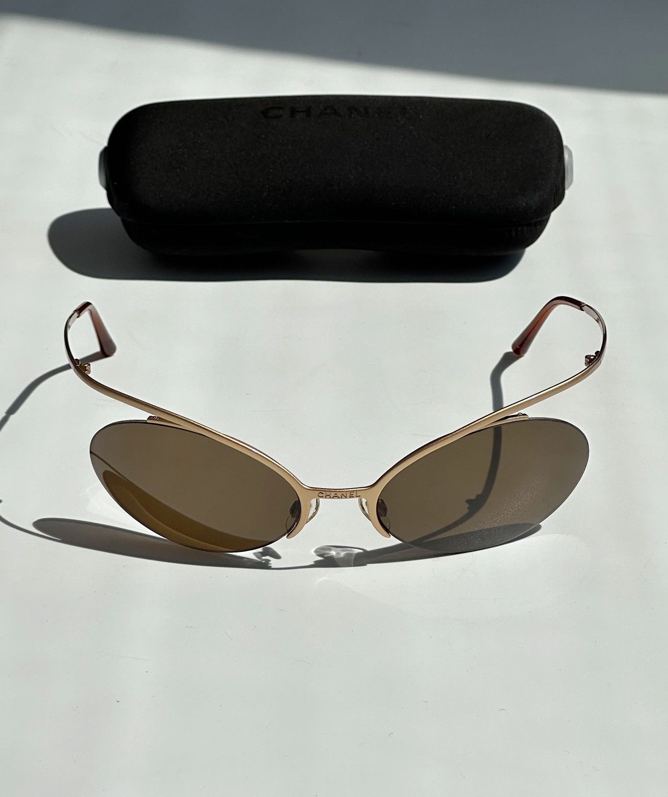 Chanel 00s archive rimless sunglasses