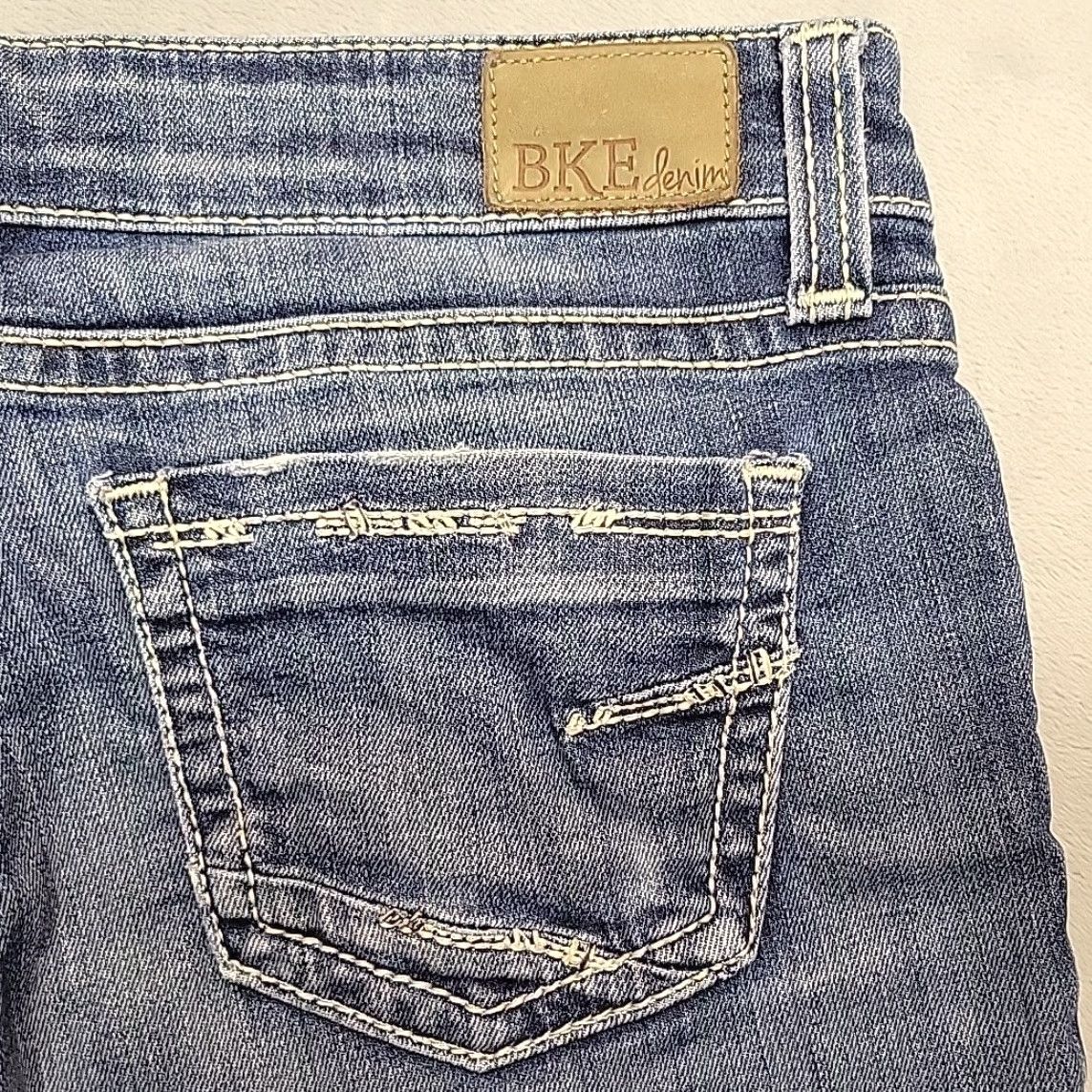 BKE VINTAGE Bke Jeans Womens 27x31.5 Blue Denim Stella Thick Whipstitch Western Cowboy Pants Size 27" / US 4 / IT 40 - 7 Thumbnail