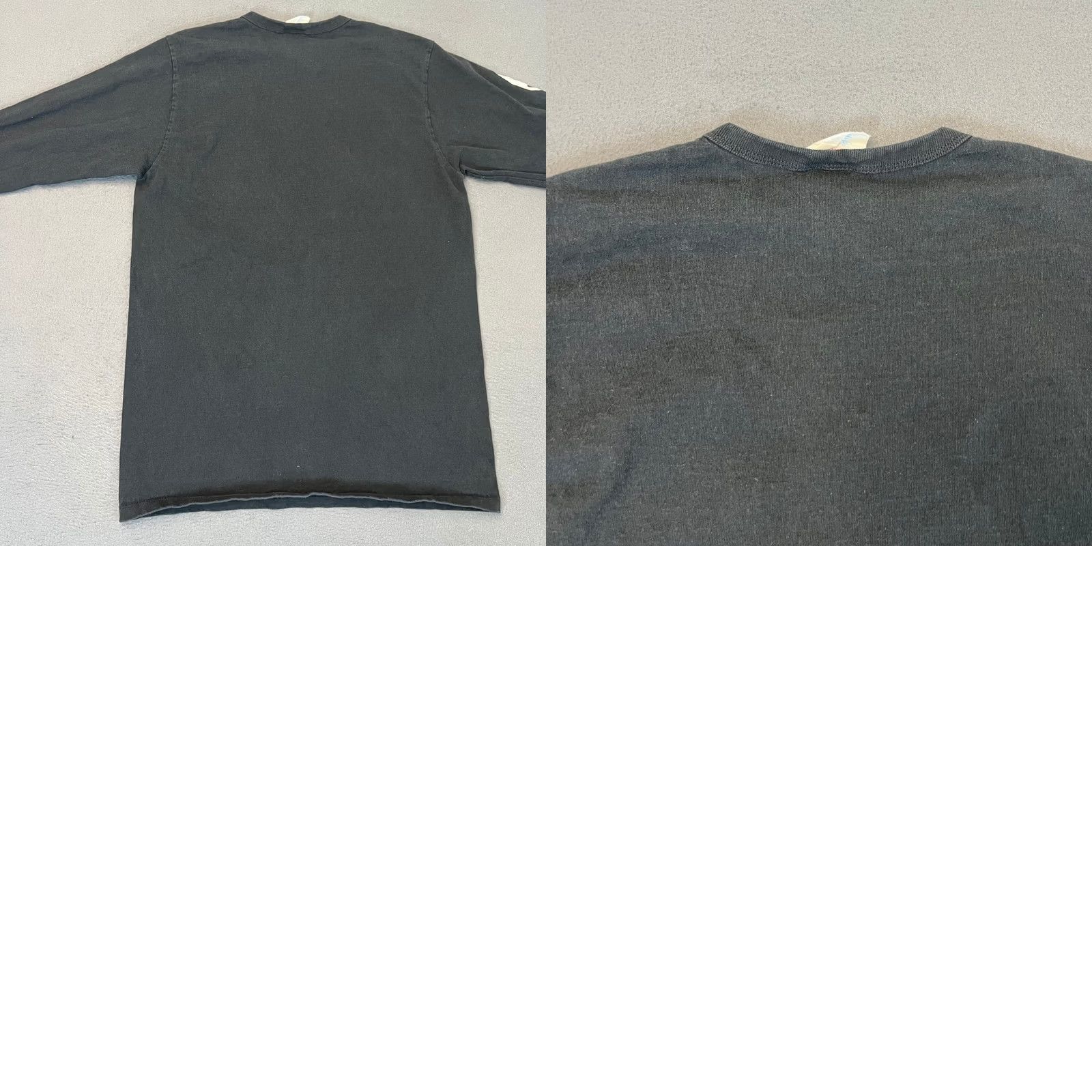 Champion Champion Mens Long Sleeve T-Shirt Black Big C Logo Graphic Crew Neck Embroidered Patch Sports Vintage Distressed All Seasons L Size US L / EU 52-54 / 3 - 8 Thumbnail