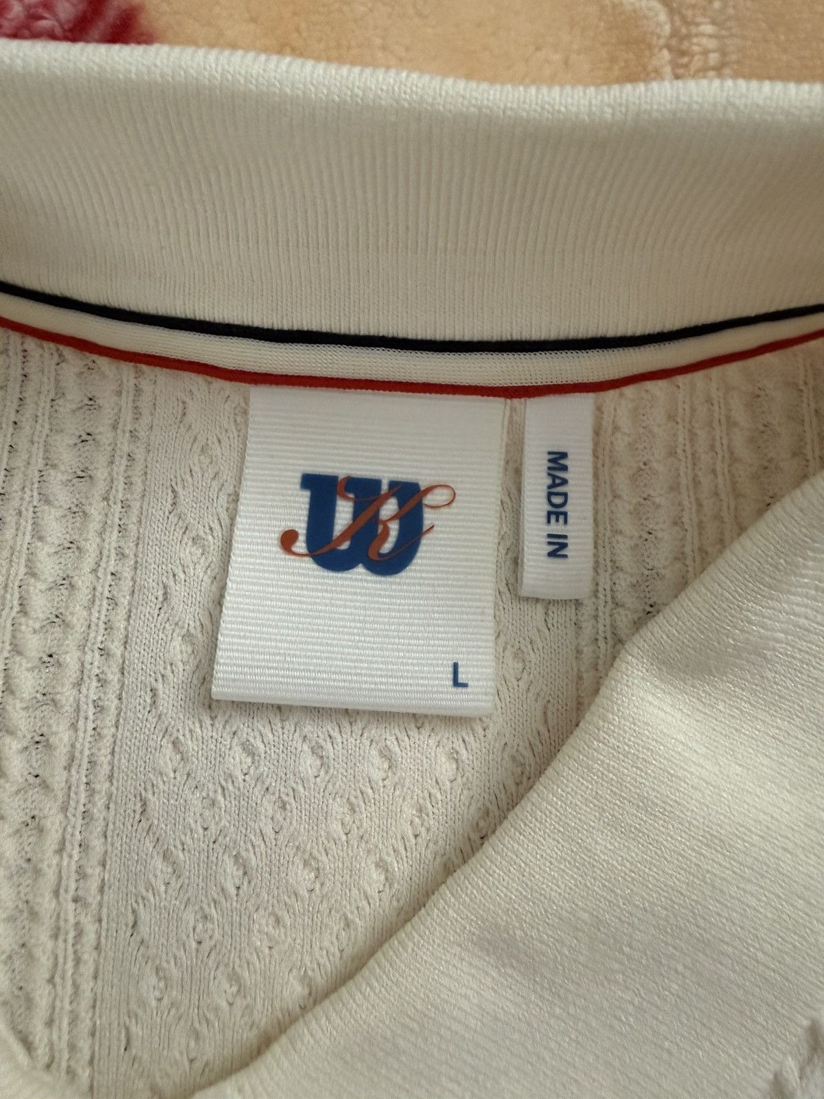 Kith Kith x Wilson Cable Sweater Polo Cream Size Large 🔥 Size US L / EU 52-54 / 3 - 3 Thumbnail