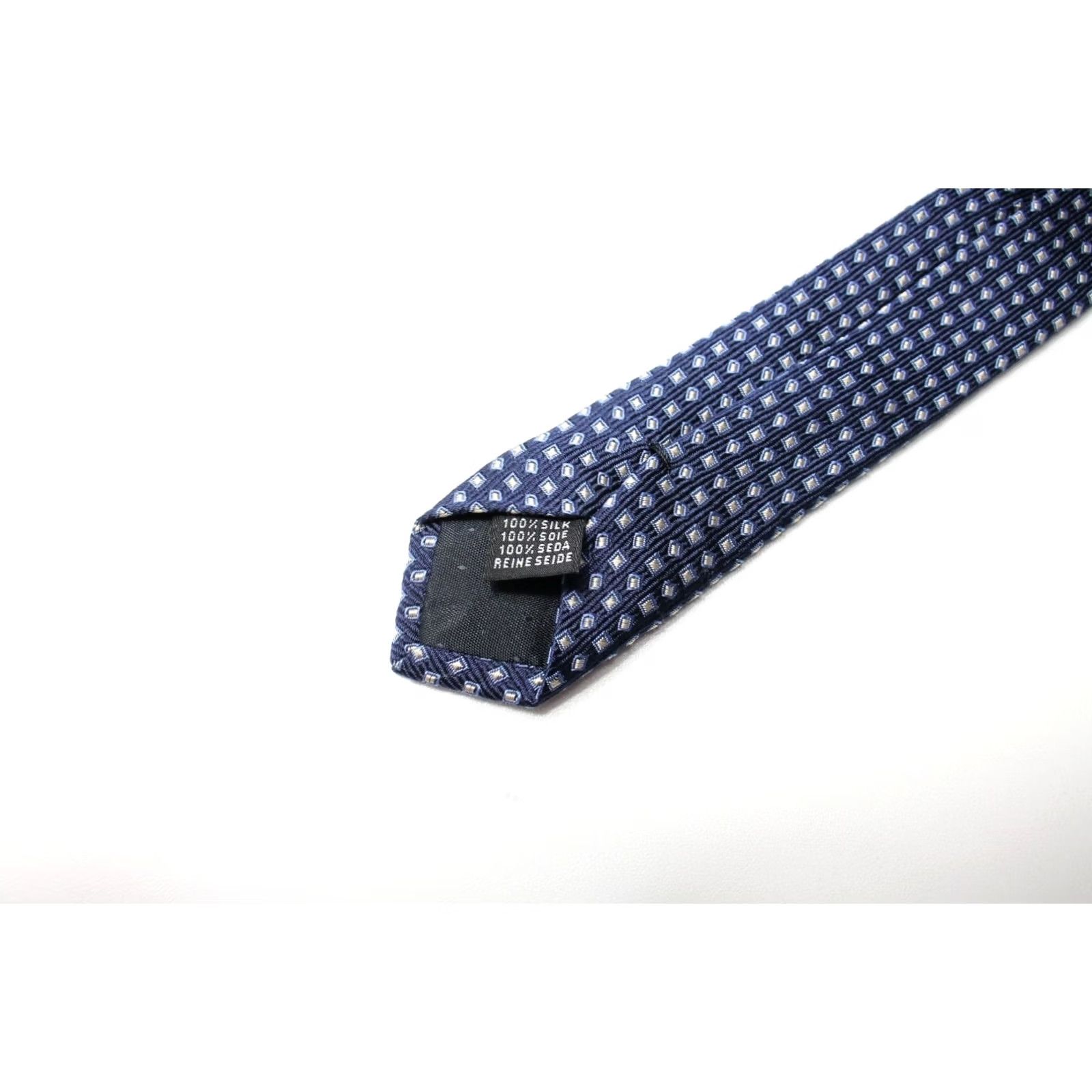 Vintage Amanda Silk Sovereign Tie Men One Size Classic Pointed Blue Patterned Size ONE SIZE - 7 Thumbnail