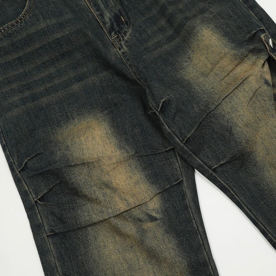 Designer × Japanese Brand × Jean Flared Stacked Baggy Street Rusty Jeans Size US 31 - 6 Thumbnail