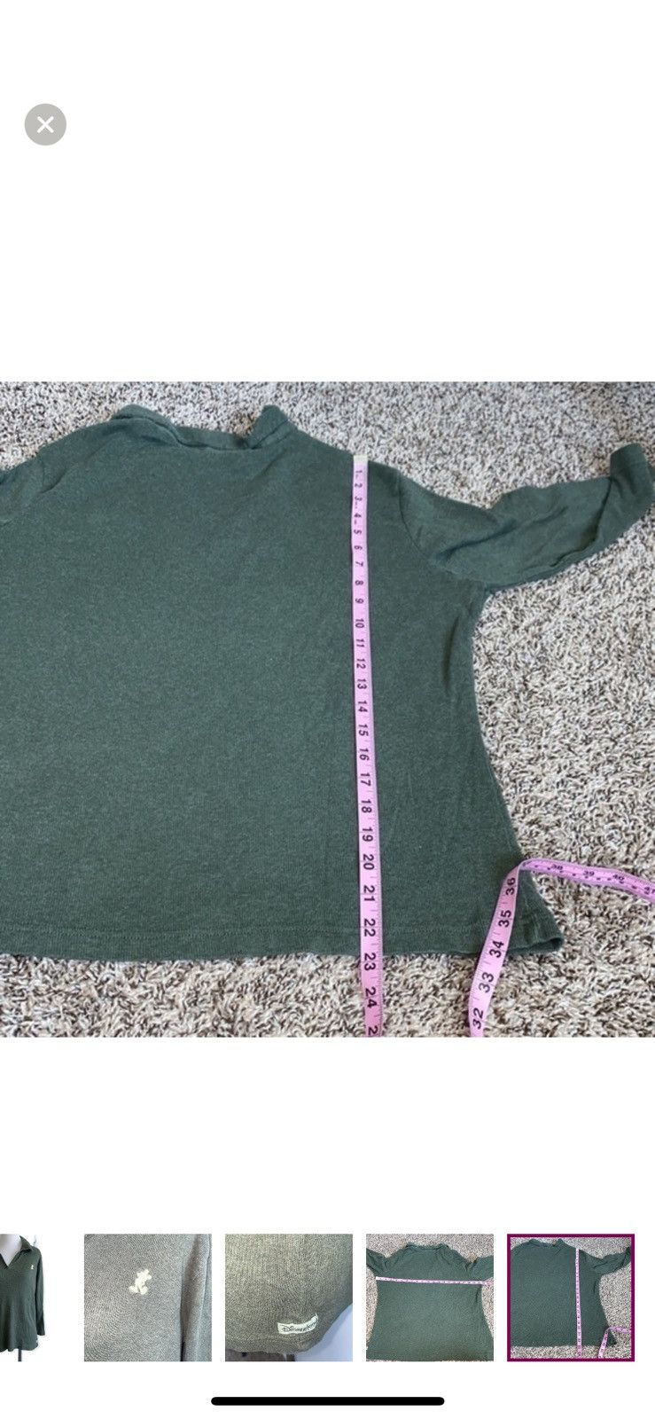 Disney Disneyland resort green long sleeved embroidered polo shirt Size L / US 10 / IT 46 - 4 Thumbnail