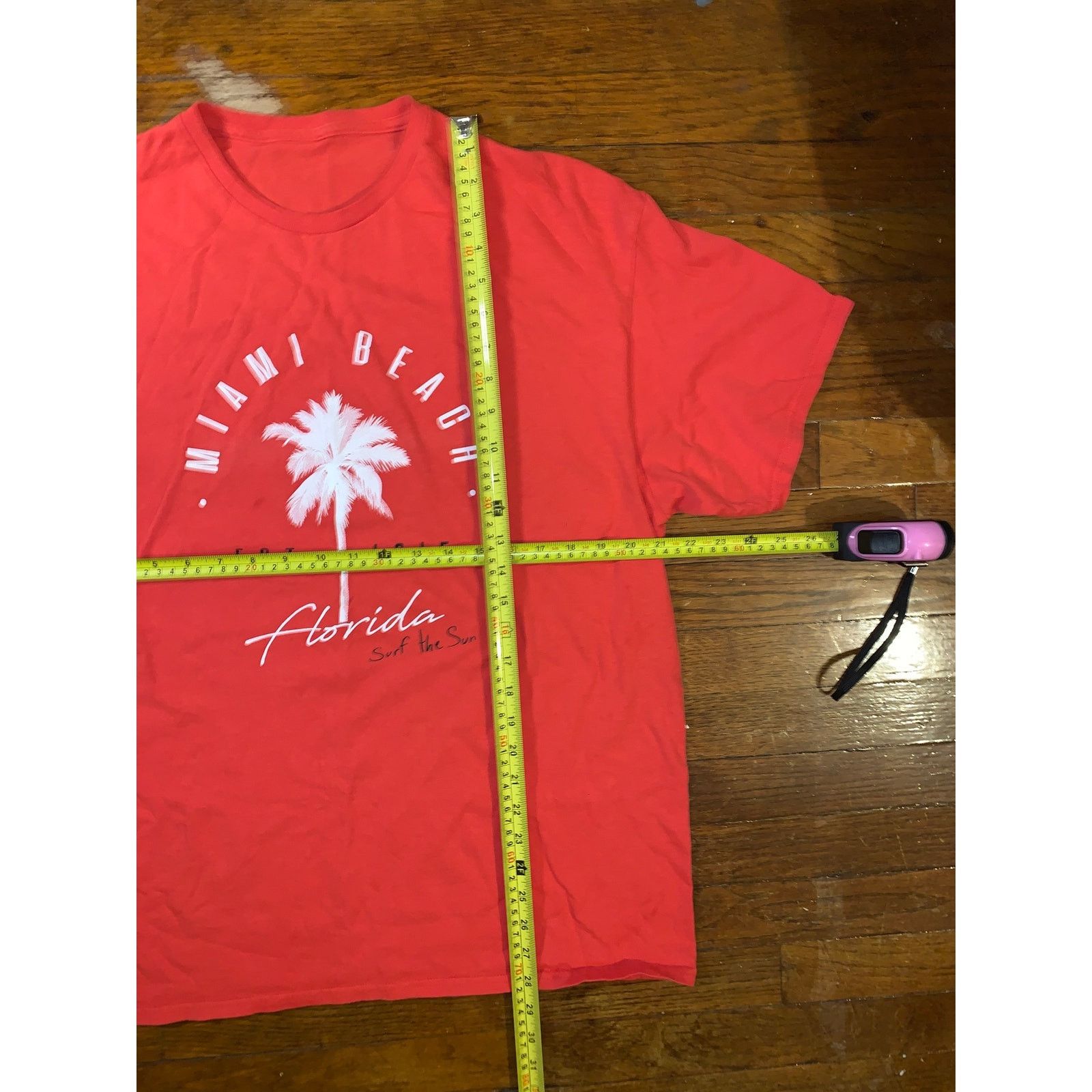 Other Miami Beach Florida Red Graphic T Shirt XL Tropical Vacation Size US XL / EU 56 / 4 - 6 Thumbnail