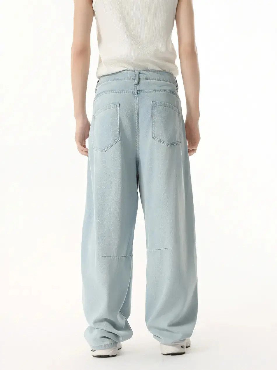 Japanese Brand Retro loose straight leg high street jeans Size US 32 / EU 48 - 3 Thumbnail