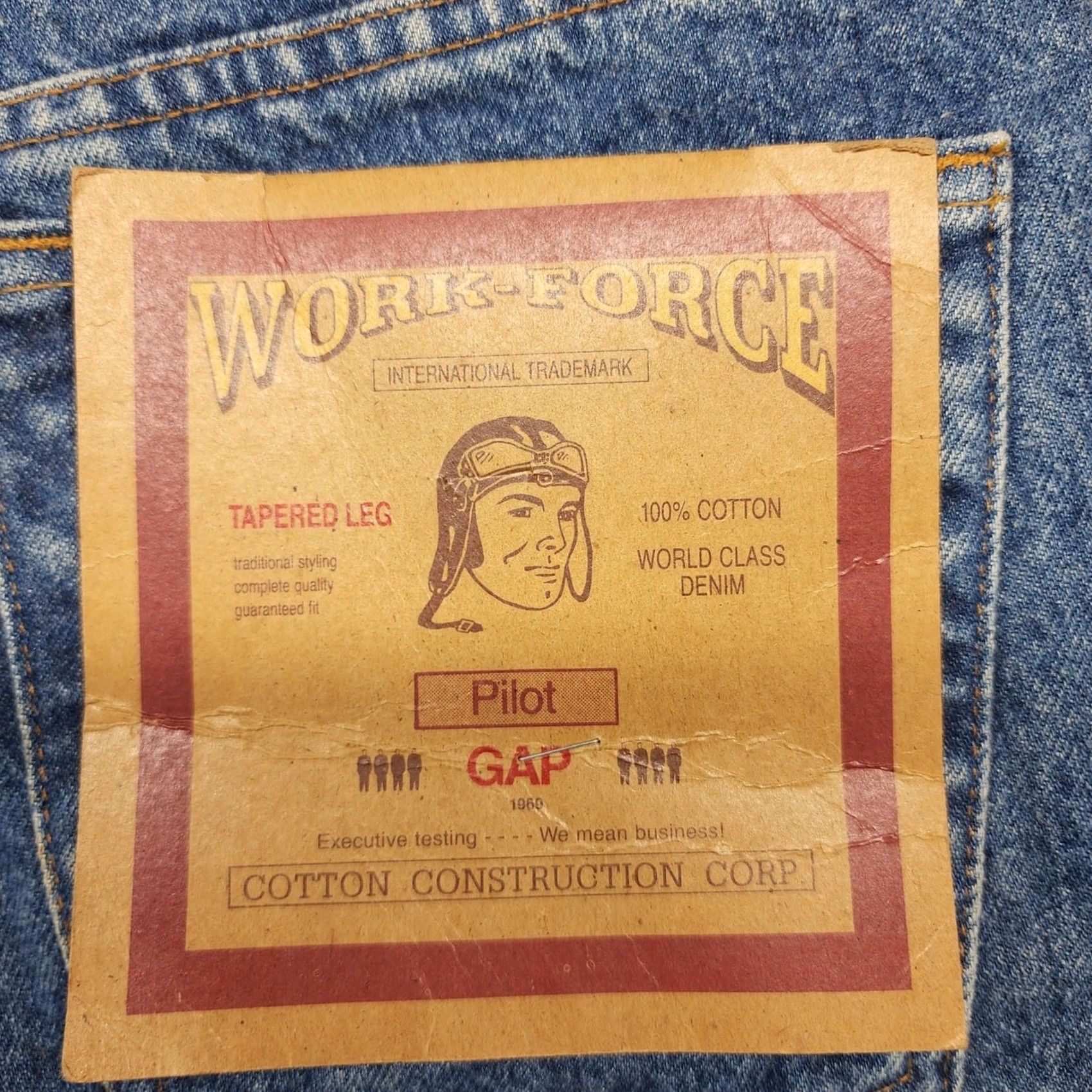 Gap VINTAGE Gap Jeans Mens 30 Blue 30x30 Workforce Pilot Tapered Cotton Utility Size US 30 / EU 46 - 3 Thumbnail