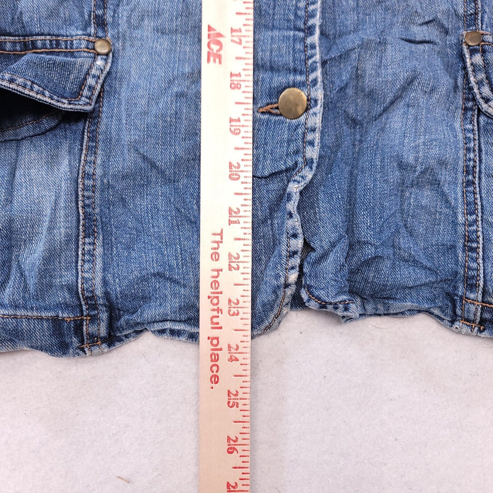 Mossimo Mossimo Casual Button Denim Jean Jacket Womens Size L Blue Size L / US 10 / IT 46 - 7 Thumbnail