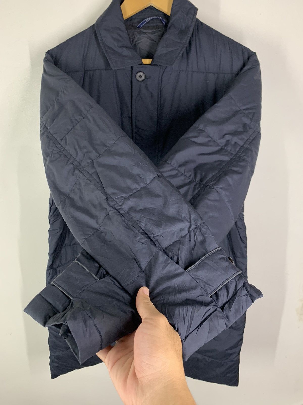 Vintage Crocodile Long Quilted Jacket