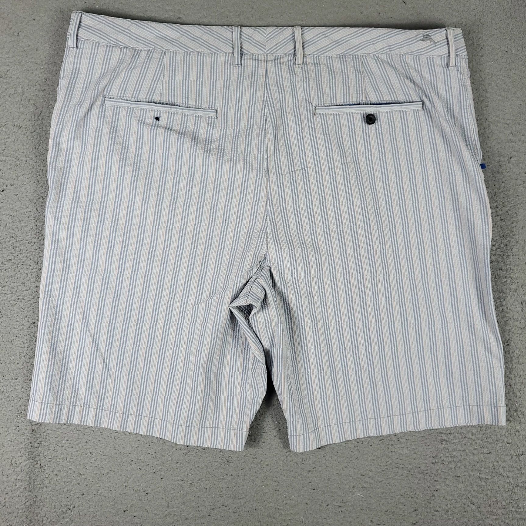 Tommy Bahama VINTAGE Tommy Bahama Men's Shorts Size 42 Blue Nylon Flat Front Chino Casual Summer Size US 42 / EU 58 - 7 Thumbnail