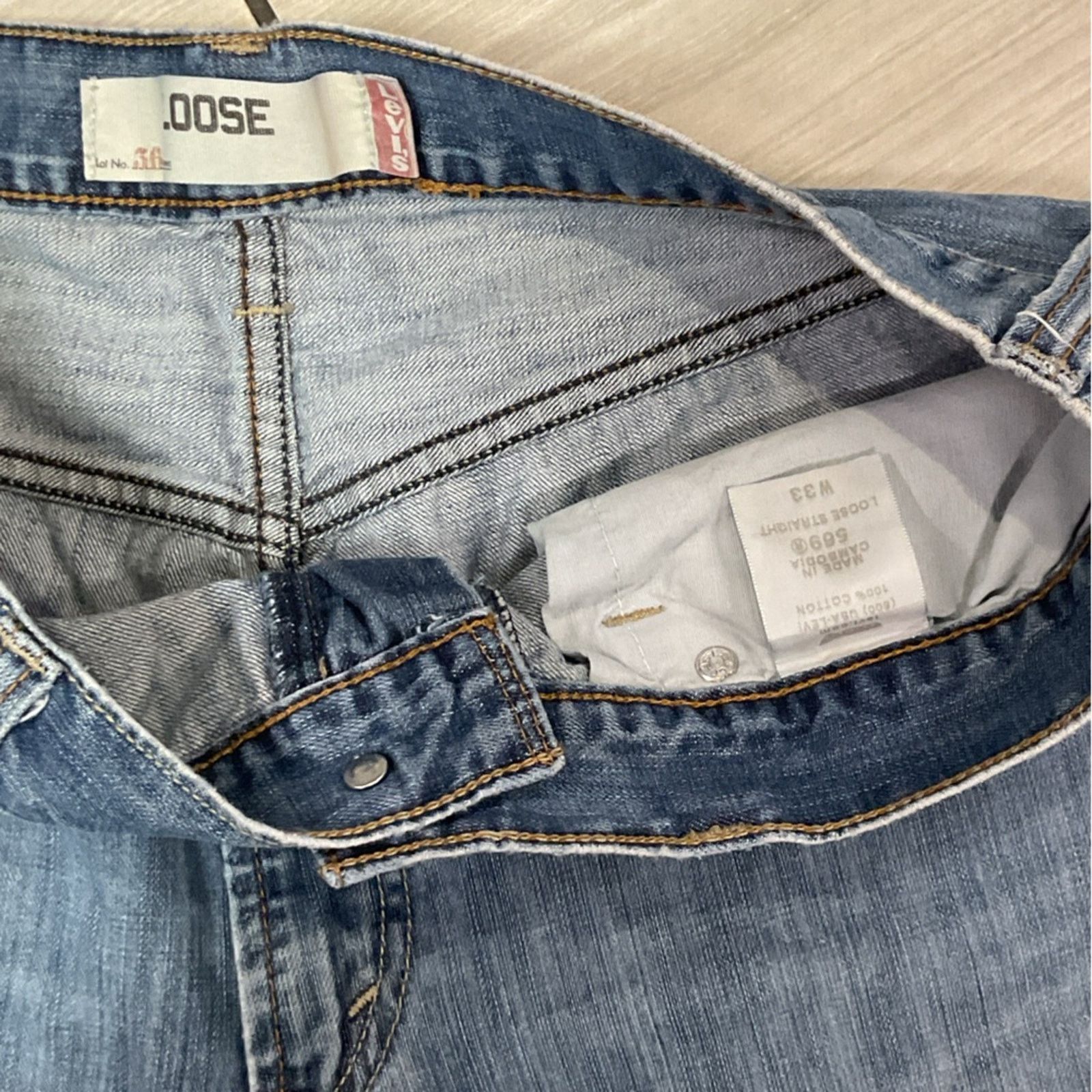 Levi's Levi’s ''569'' Loose Denim Shorts Size 33" - 4 Thumbnail