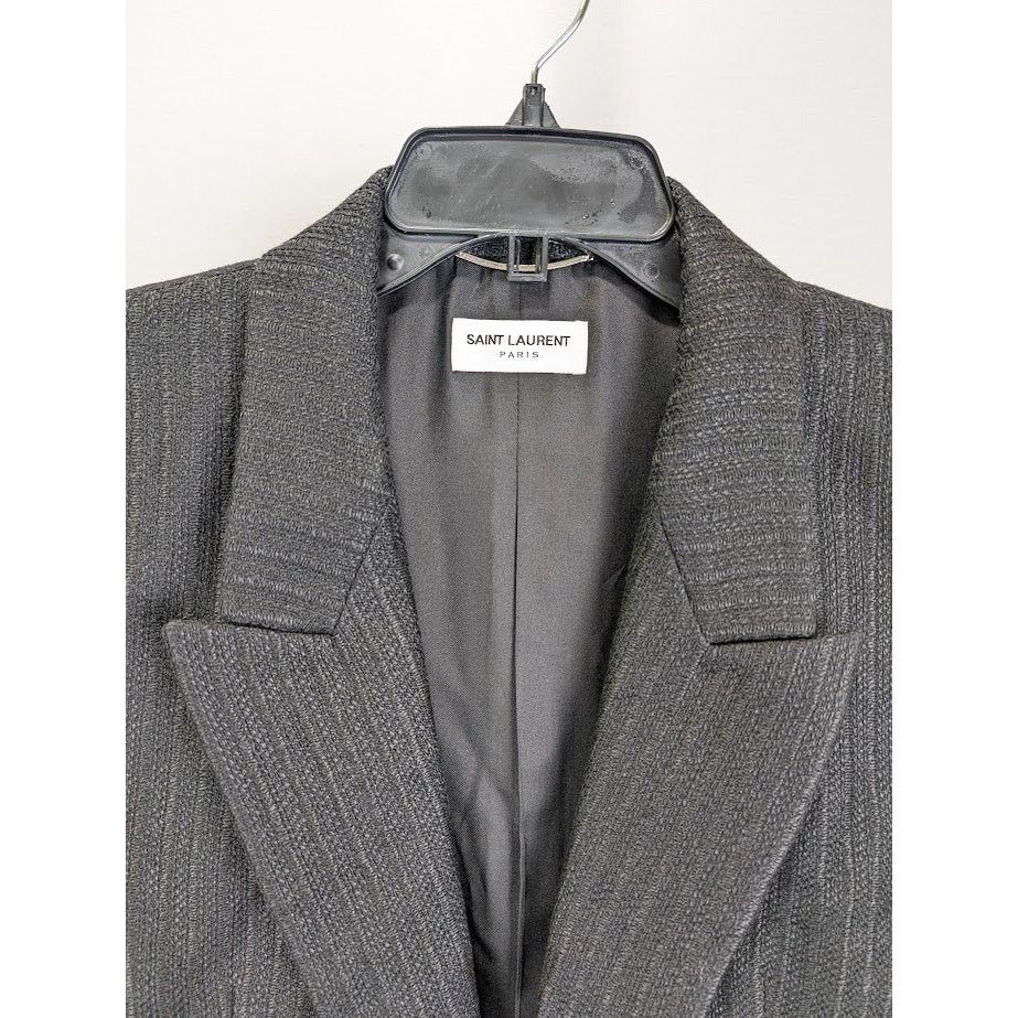 Saint Laurent Paris o1rshd1 Blazer in Black Size US L / EU 52-54 / 3 - 3 Thumbnail