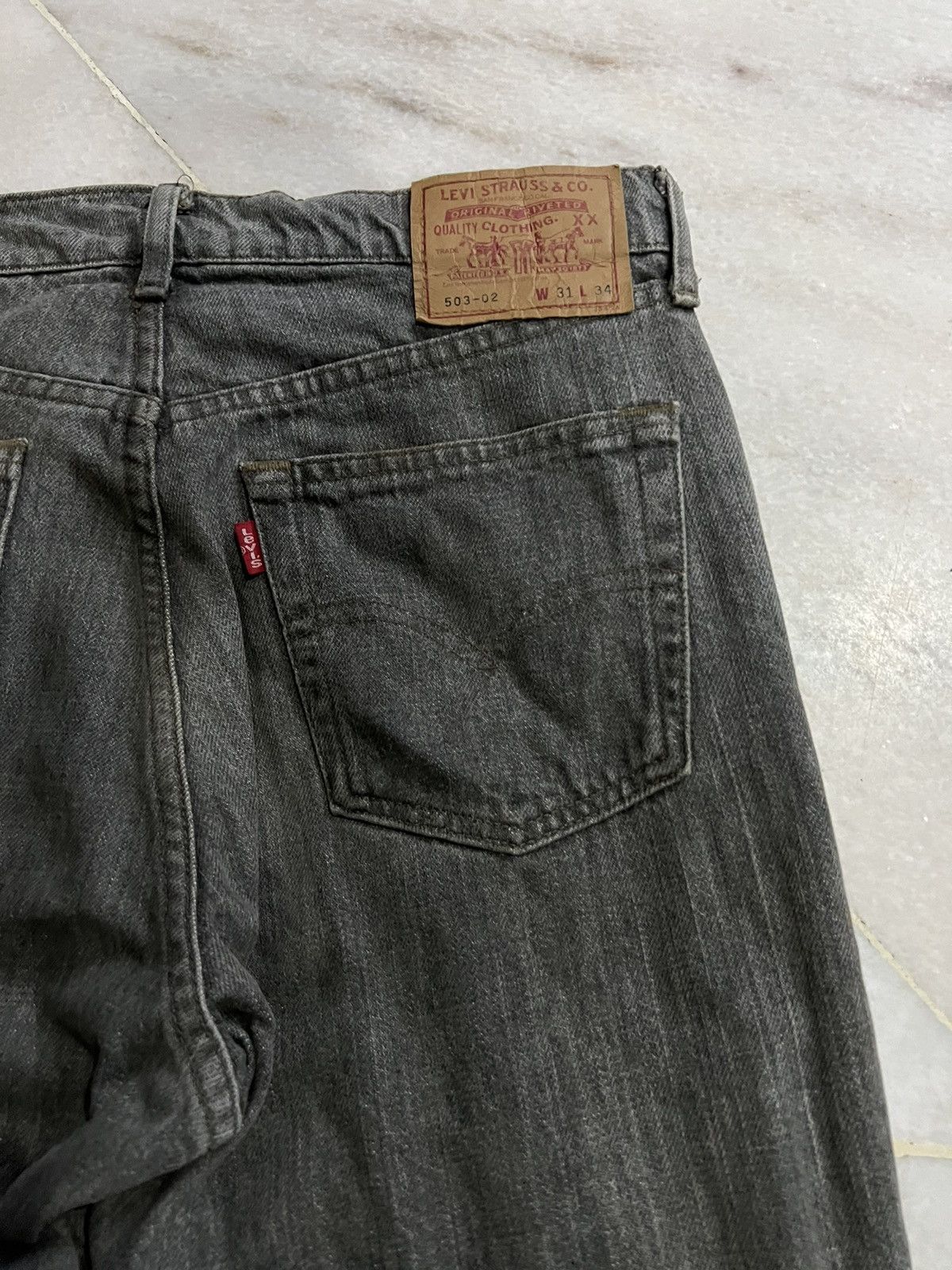 Japanese Brand × Levi's × Levi's Vintage Clothing 💥90’s💥VINTAGE LEVIS 503 FADED BLACK JEANS VERY RARE Size US 30 / EU 46 - 11 Thumbnail
