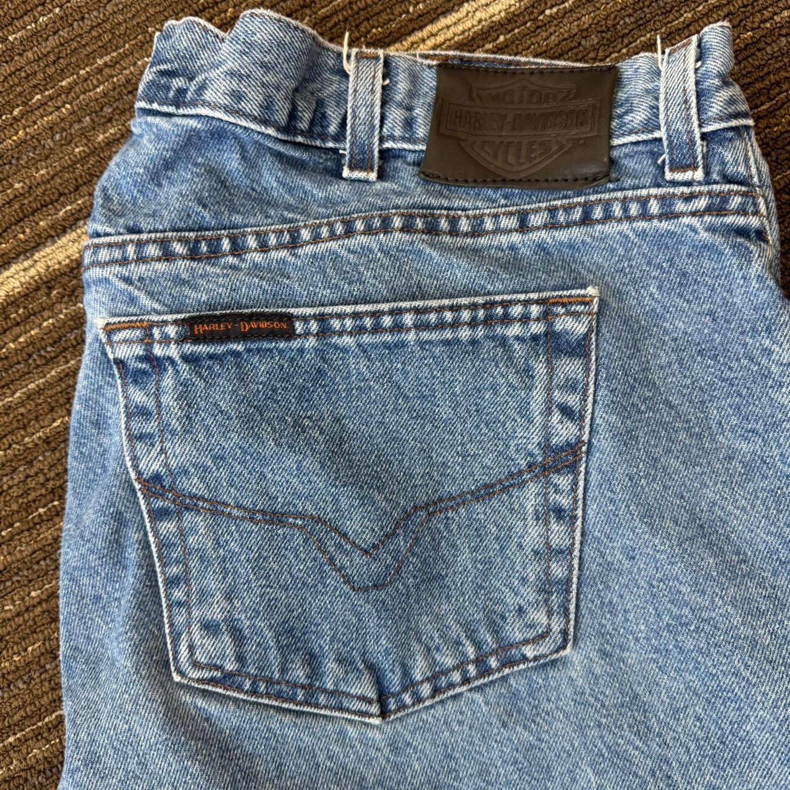Harley Davidson Light blue vintage Harley Davidson Motorcycle denim jeans Size US 40 / EU 56 - 2 Thumbnail