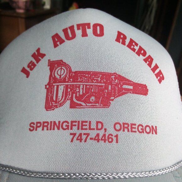 Other DS Vintage J&K Auto Repair Springfield Snap Trucker Hat Cap Size ONE SIZE - 2 Thumbnail