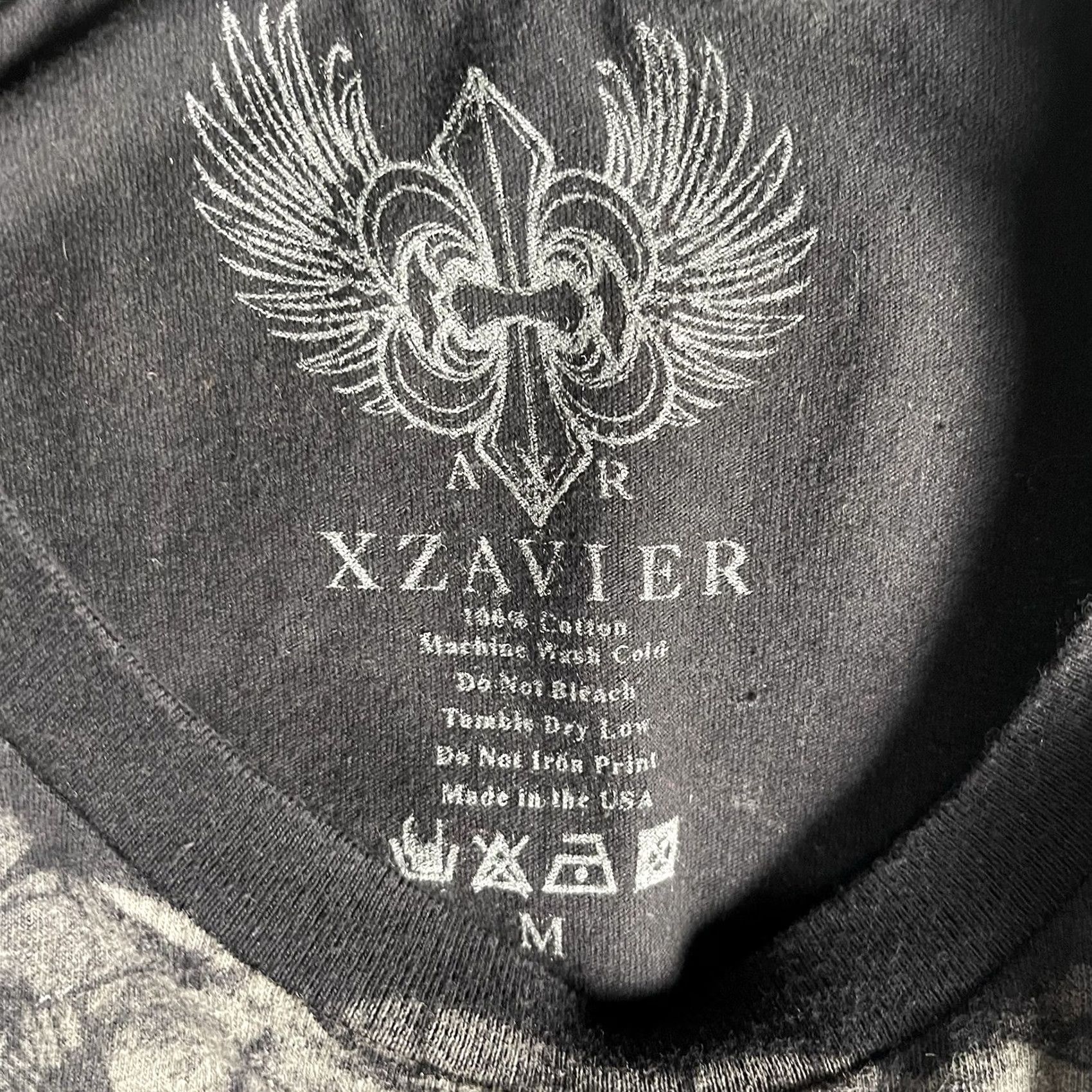 Vintage XZAVIER Faith Pride Courage Eagle Wings Cross T-Shirt Size Medium Black Cotton Crew Neck Short Sleeve Men Graphic Print 2000s Rock Hip Hop Gothic Y2K Size US M / EU 48-50 / 2 - 5 Thumbnail