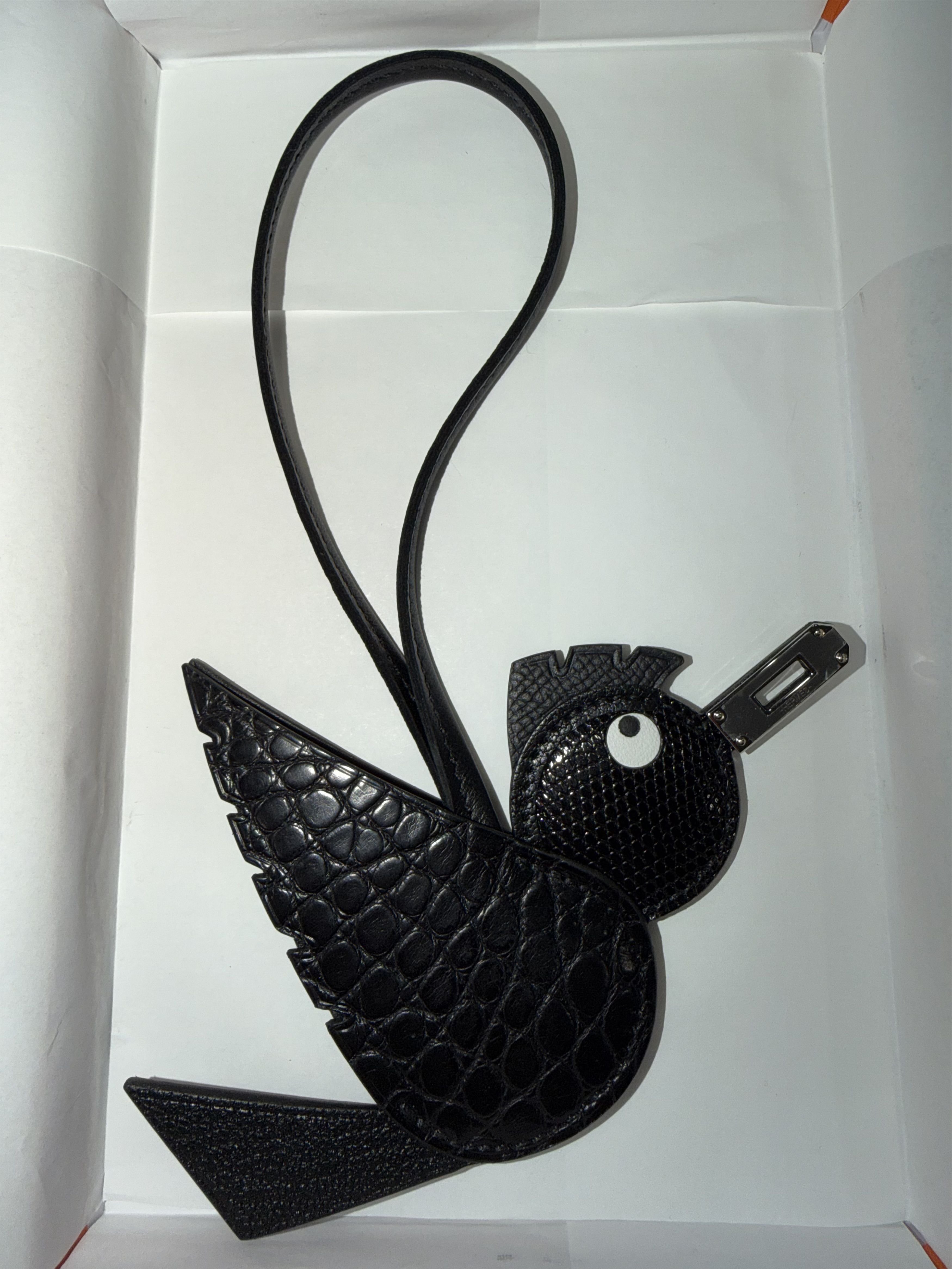Hermes Hermes Birdy Birdie Matte Alligator Lizard Chevre Bag Charm Size ONE SIZE - 4 Thumbnail