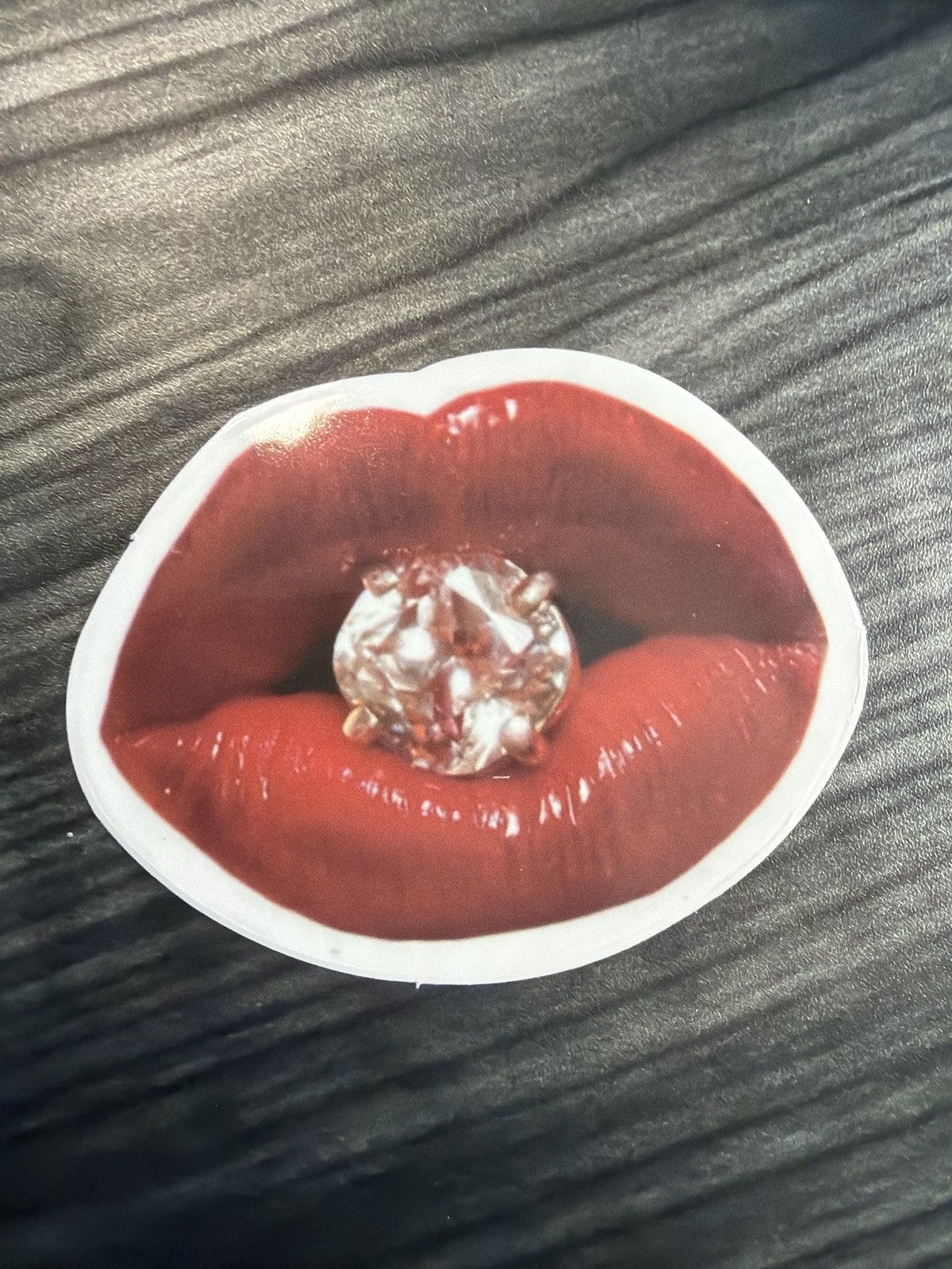 Hypebeast Lips Biting Diamond Sticker Size ONE SIZE - 1 Thumbnail