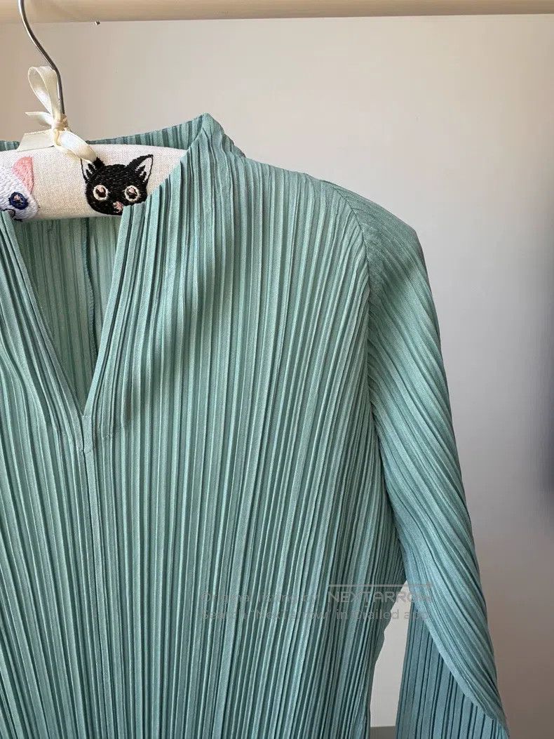 Issey Miyake Issey Miyake Mint Green Dress Size L / US 10 / IT 46 - 3 Thumbnail