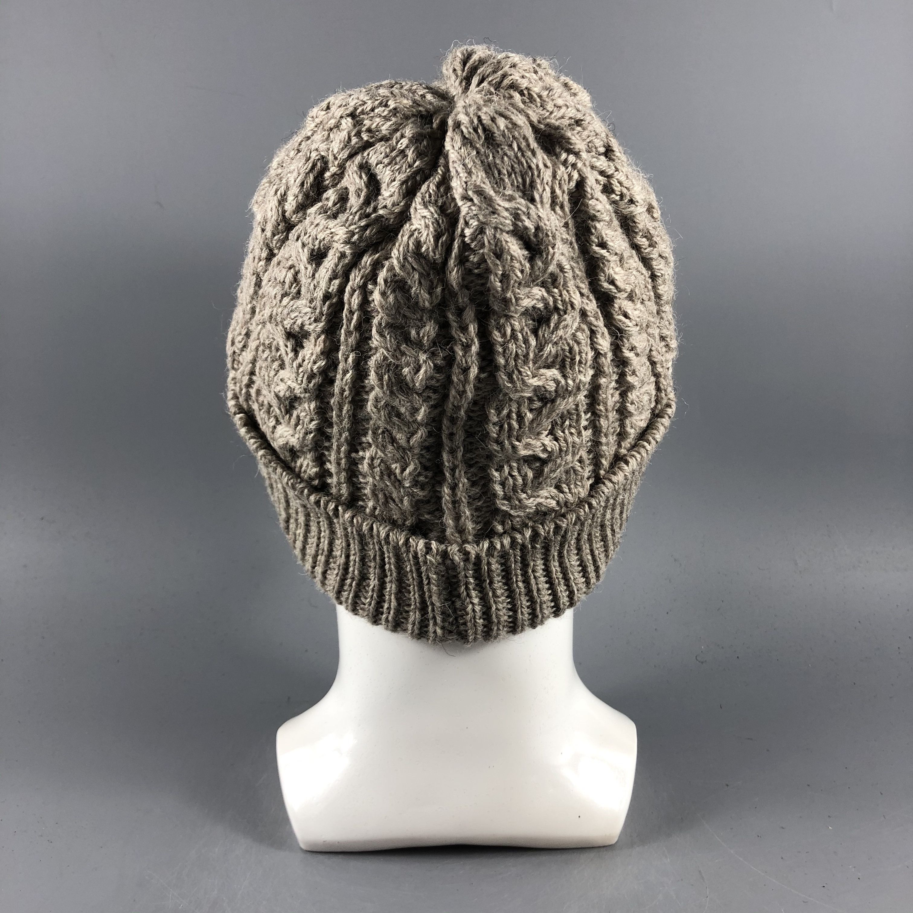 Other × Vintage British Wool Aran Isle Beanie Snow Hat Snow Cap -D159 Size ONE SIZE - 2 Thumbnail