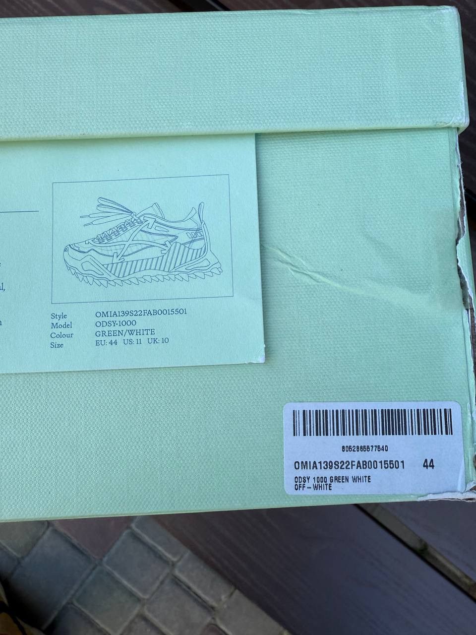 Off-White OFF WHITE ODSY 1000 GREEN WHITE Size US 11 / EU 44 - 6 Thumbnail