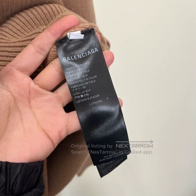 Balenciaga Balenciaga Wool Solid Ribbed Round Neck Long Sleeve Sweate Size US L / EU 52-54 / 3 - 7 Thumbnail