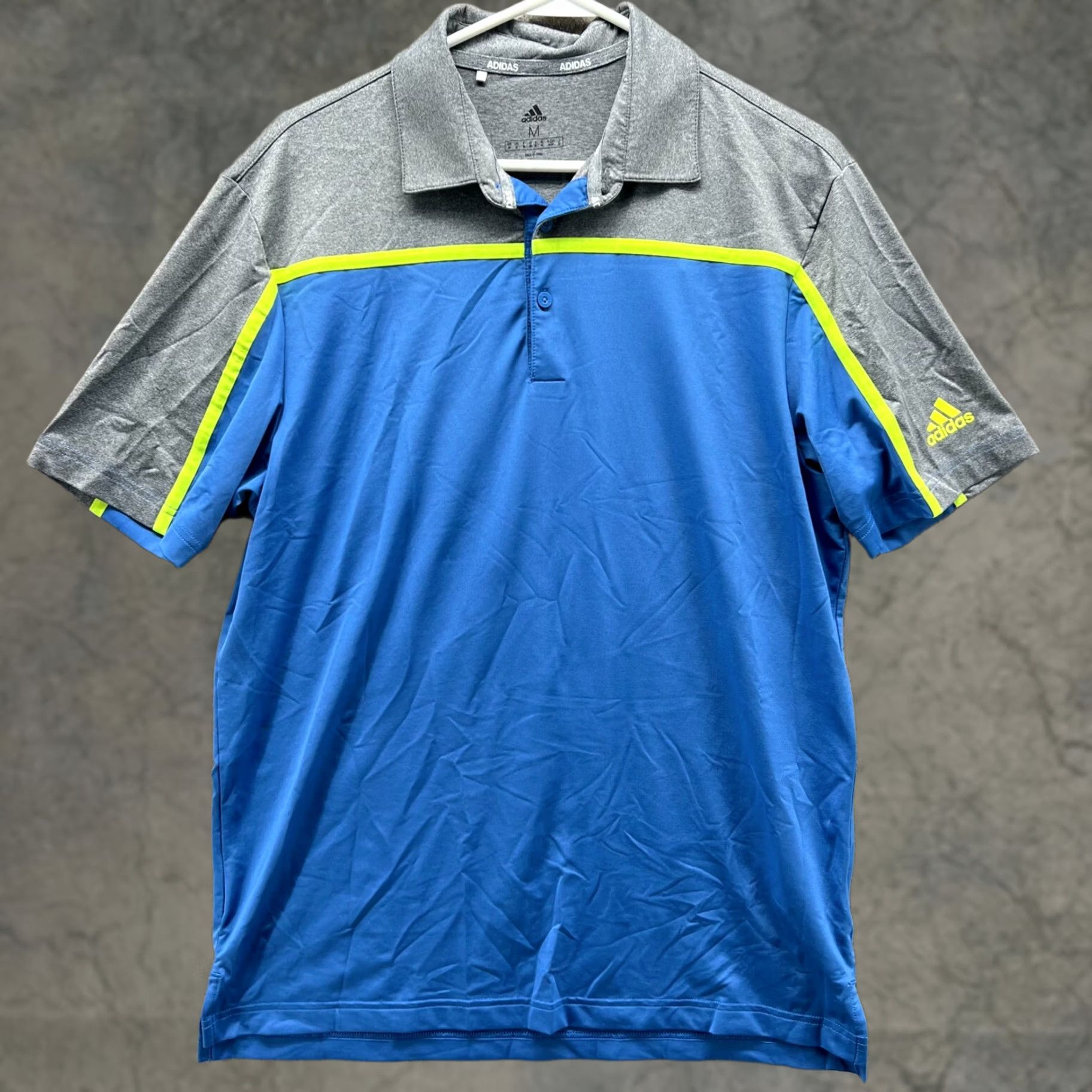 Adidas Adidas Polo Shirt Mens Medium Gray Blue Knit Golf Golfer Athletic Preppy Trefoil Shirt Polo Short Sleeve Casual Activewear Size US M / EU 48-50 / 2 - 1 Thumbnail