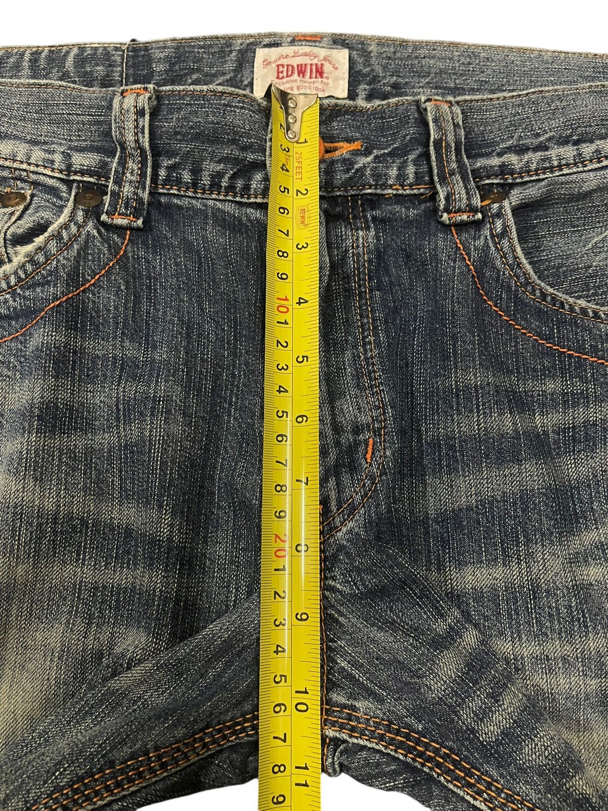 Edwin Vintage 90s Edwin Faded Wash Style Distress Loose Jeans Size US 36 / EU 52 - 15 Thumbnail
