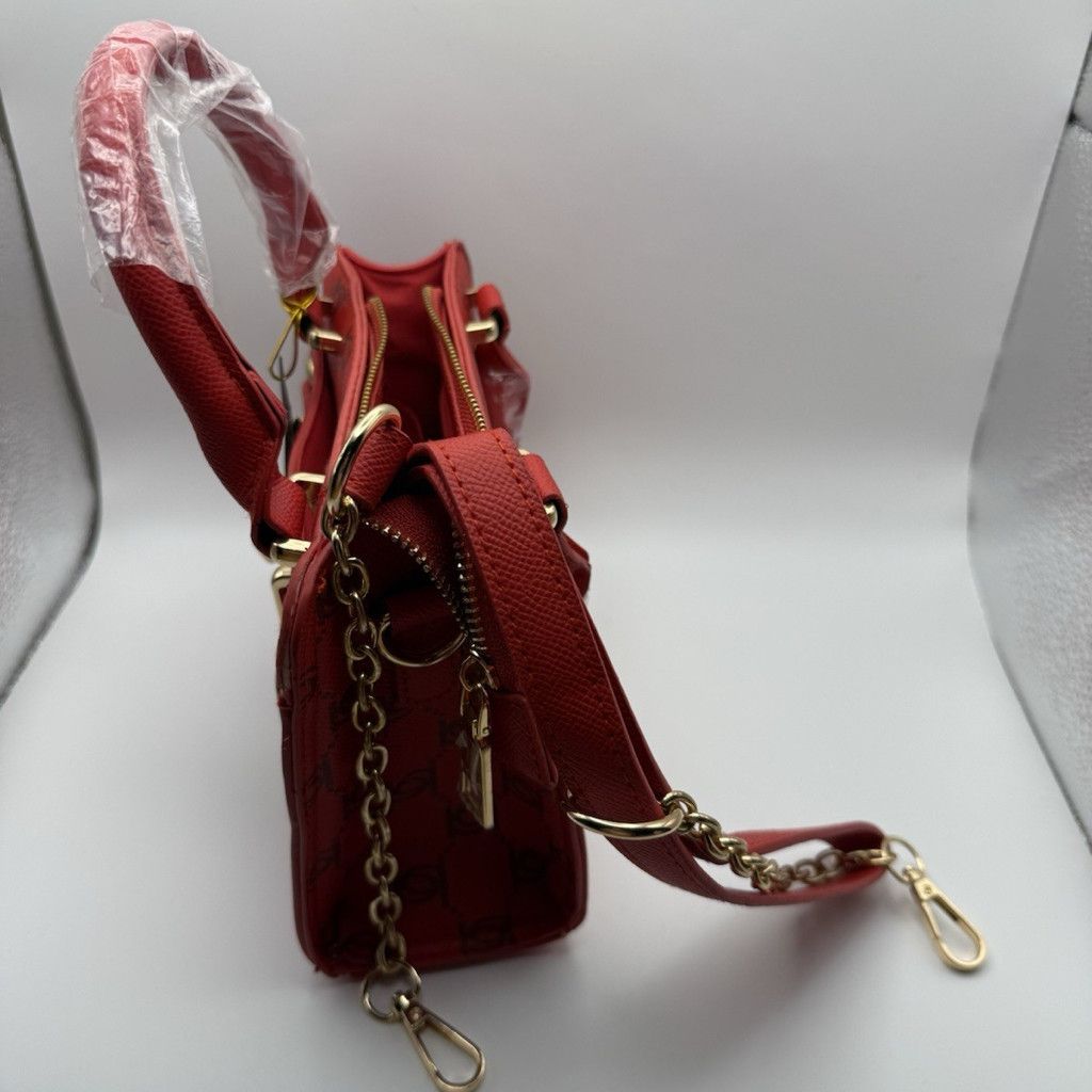 WISDOM BEBE Evie Top Handle Satchel Crossbody Purse Bag Red Size ONE SIZE - 3 Thumbnail