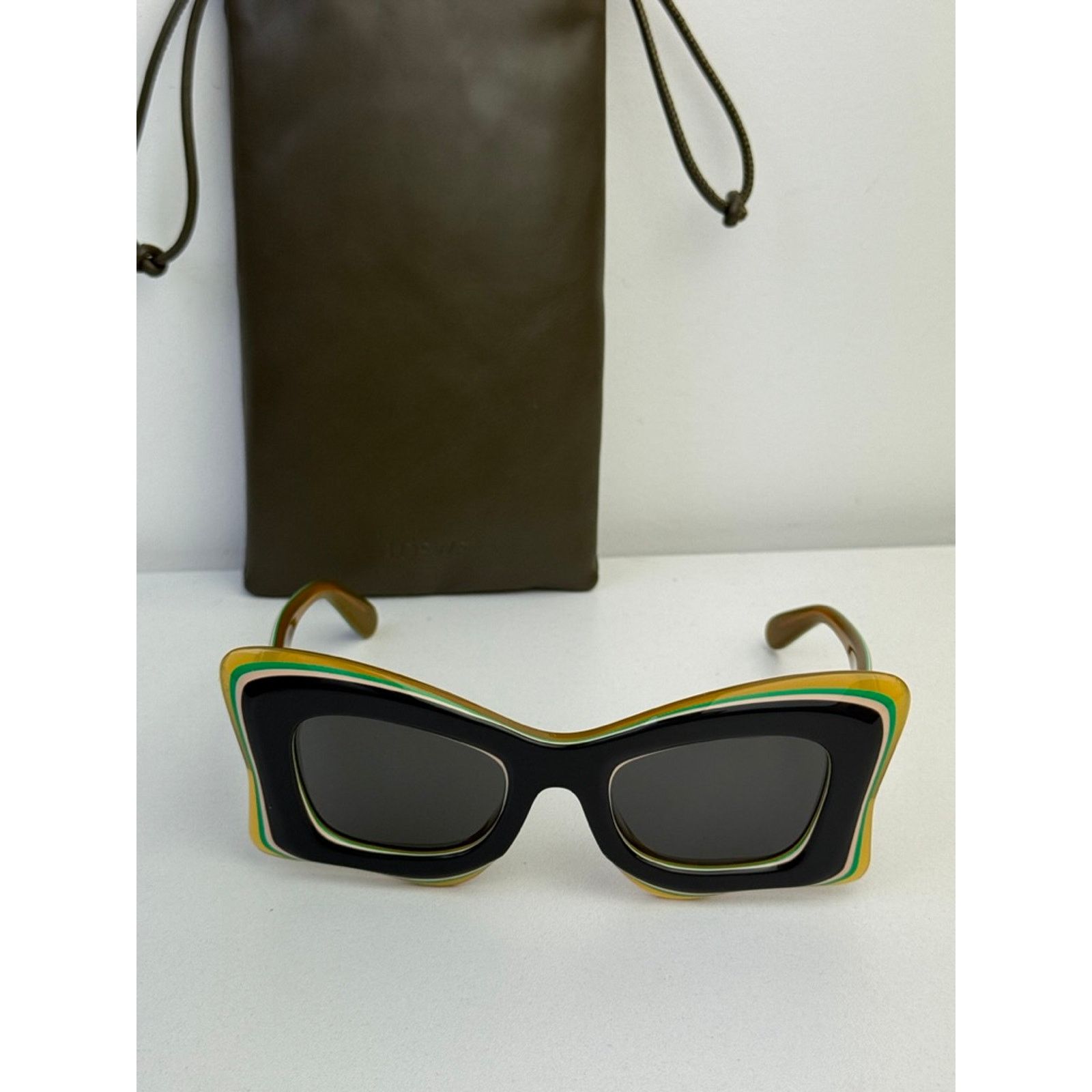 Loewe NEW Loewe LW40140U Layered Curvy Cat Eye Sunglasses in Grey Size ONE SIZE - 4 Thumbnail