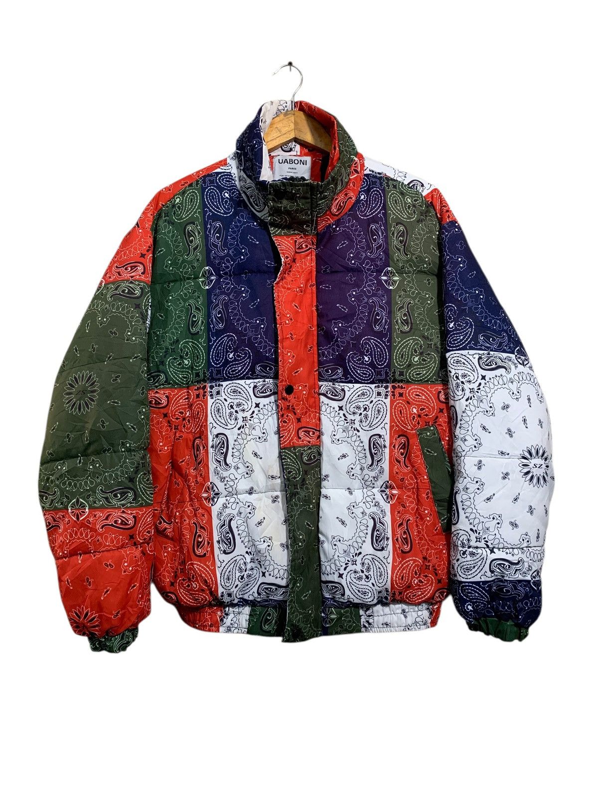 Japanese Brand 🔥UABONI PARIS BANDANA PUFFER JACKETS Size US M / EU 48-50 / 2 - 1 Thumbnail