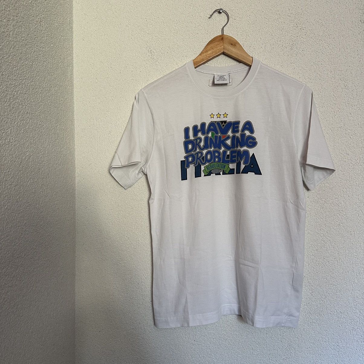 Vetements Vetements “I Have a Drinking Problem” T-Shirt White | L | Grailed