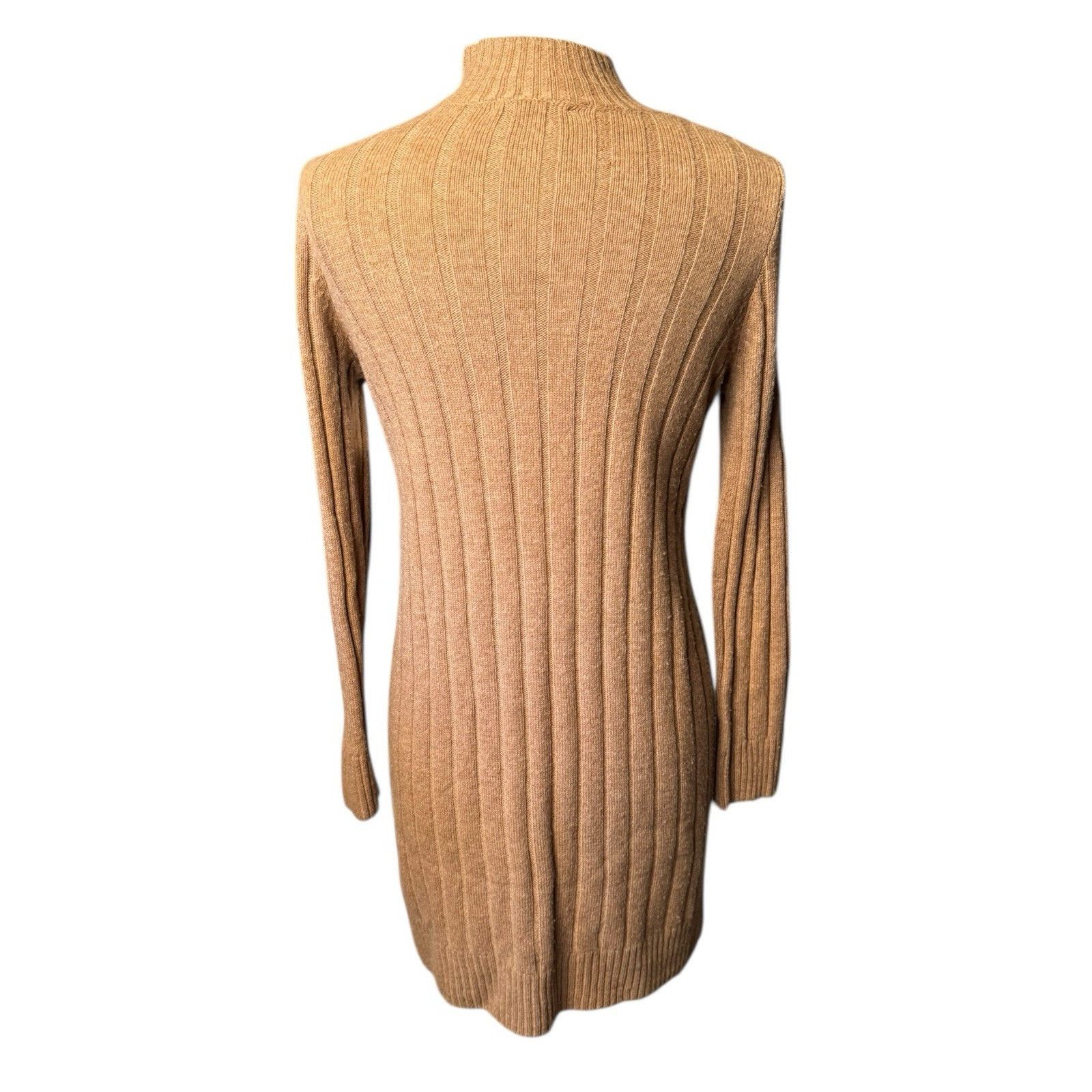 Madewell Madewell NEW Sweater Dress Small Camel Knit Ribbed Mock Neck Size S / US 4 / IT 40 - 4 Thumbnail