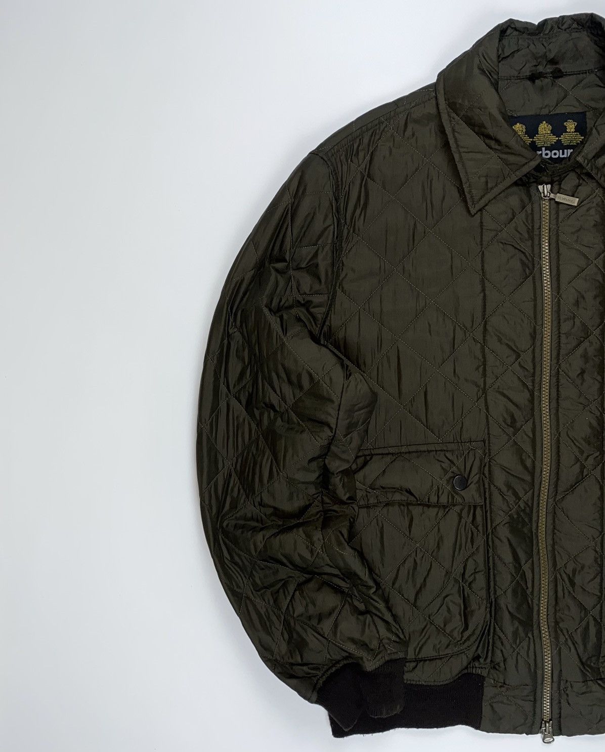 Barbour 🚨 Barbour vintage quilt zip nylon bomber jacket man’s L Size US L / EU 52-54 / 3 - 2 Thumbnail