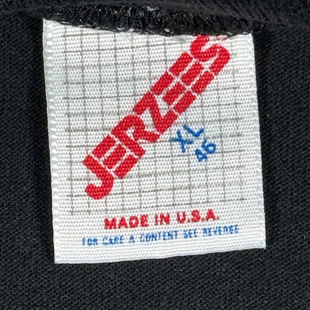Jerzees VINTAGE Wabash Mine Shirt Adult LARGE Black Eagle American Flag Amax USA 80s Size US L / EU 52-54 / 3 - 3 Thumbnail