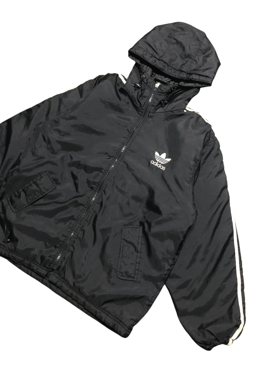 Adidas Vintage Adidas Hoodie Windbreaker Jacket Quilted Lining Size US L / EU 52-54 / 3 - 8 Thumbnail