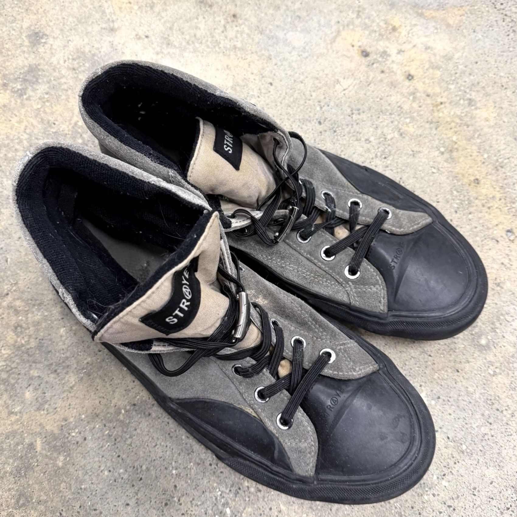 STRAYE VINTAGE Straye Men Sneaker Shoe 10 Lace Up Athletic Athletic Men Black 90s Venice Skateboard Hit Top Zero X — Size US M / EU 48-50 / 2 - 3 Thumbnail