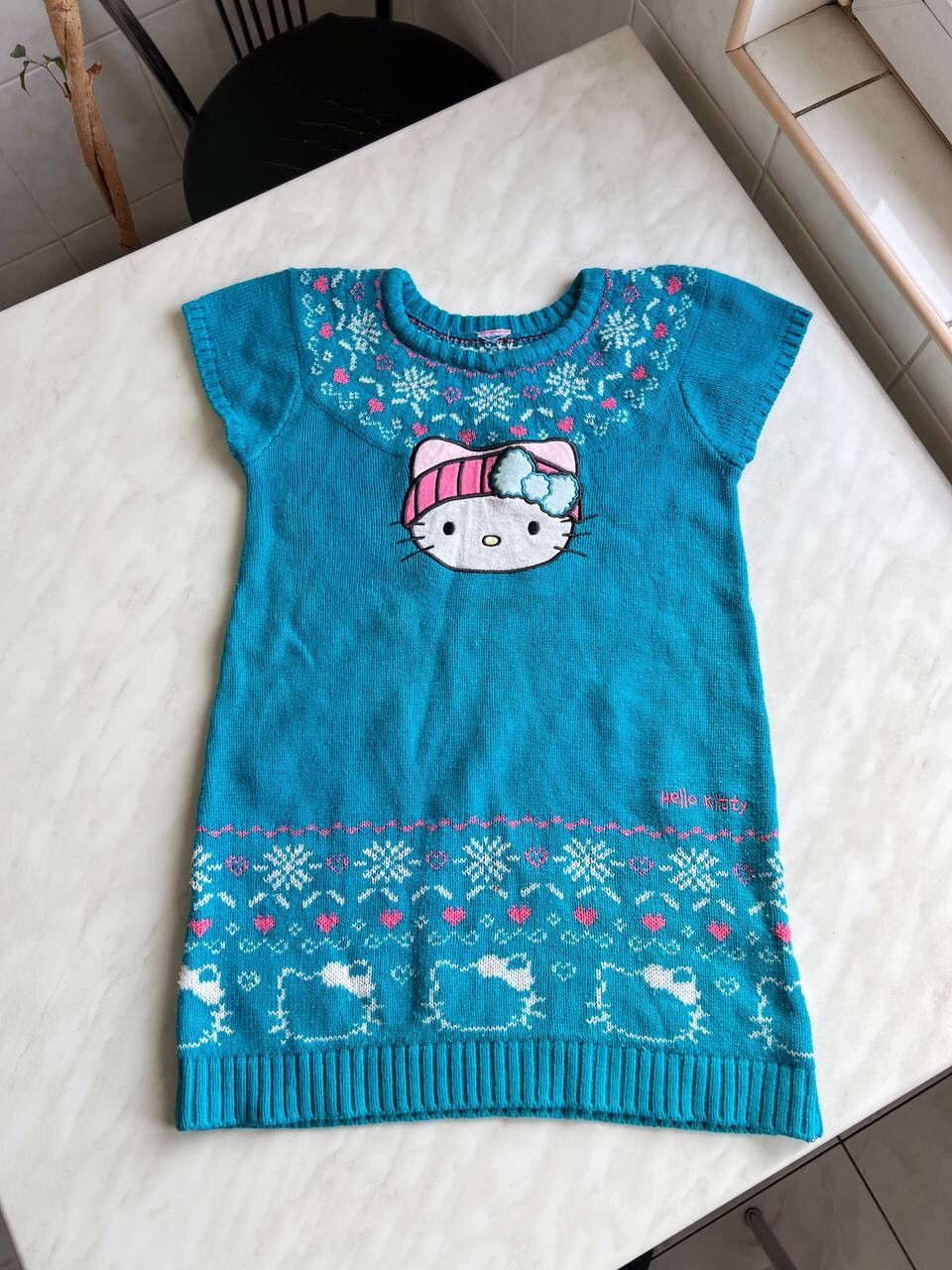 Anime × Designer × Japanese Brand Vintage Hello Kitty Japanes Style Long Knit Sweater Big Logo Size S / US 4 / IT 40 - 1 Thumbnail
