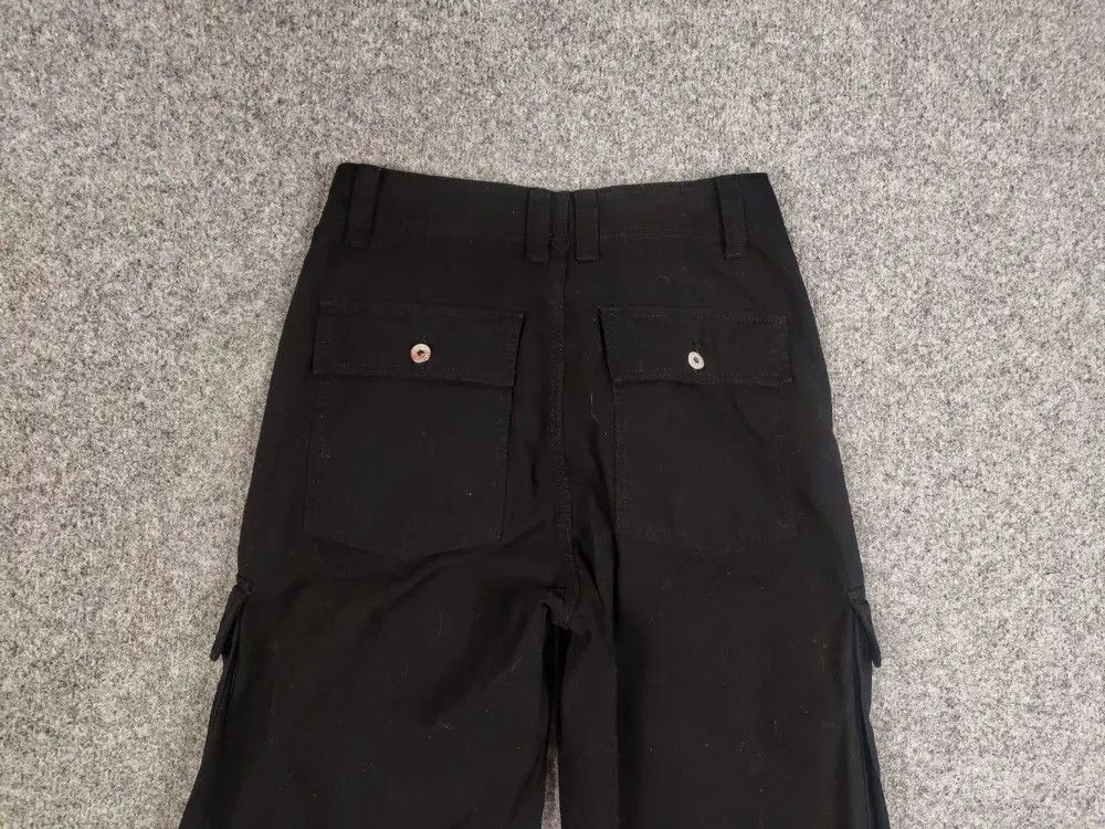 Vintage Vintage 90's Japanese Black Baggy Cargo Pants Y2K Hype Style Size US 29 - 7 Thumbnail