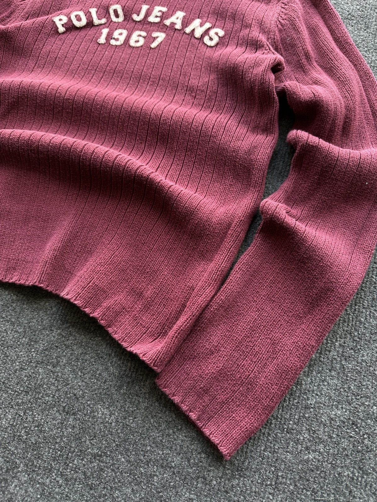 Ralph Lauren 🚨POLO JEANS CO RALPH LAUREN RARE BURGUNDY SWEATER Size S / US 4 / IT 40 - 3 Thumbnail