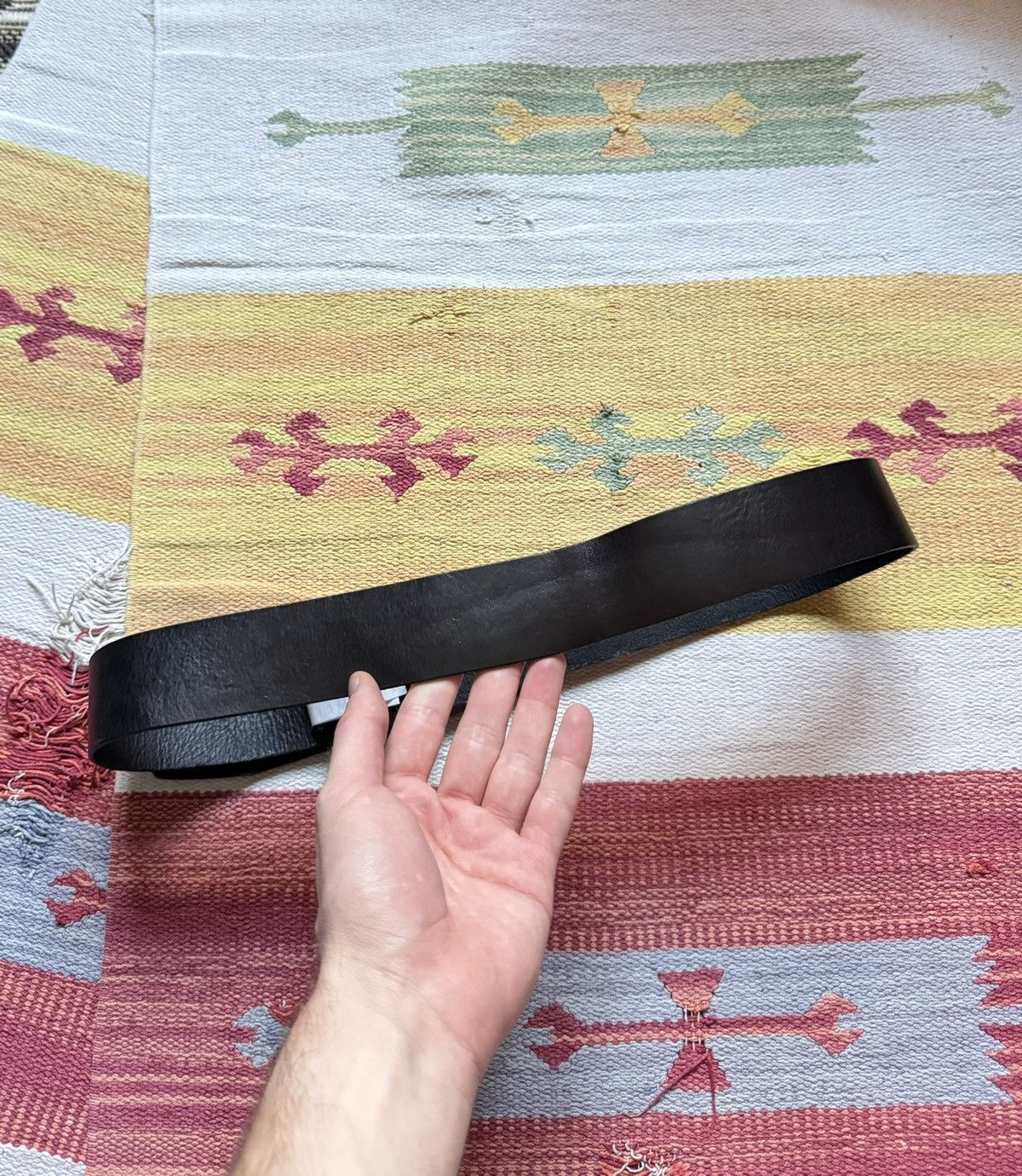 Levi's Vintage 00’s Levi’s Genuine Leather Black Western Belt Size ONE SIZE - 3 Thumbnail