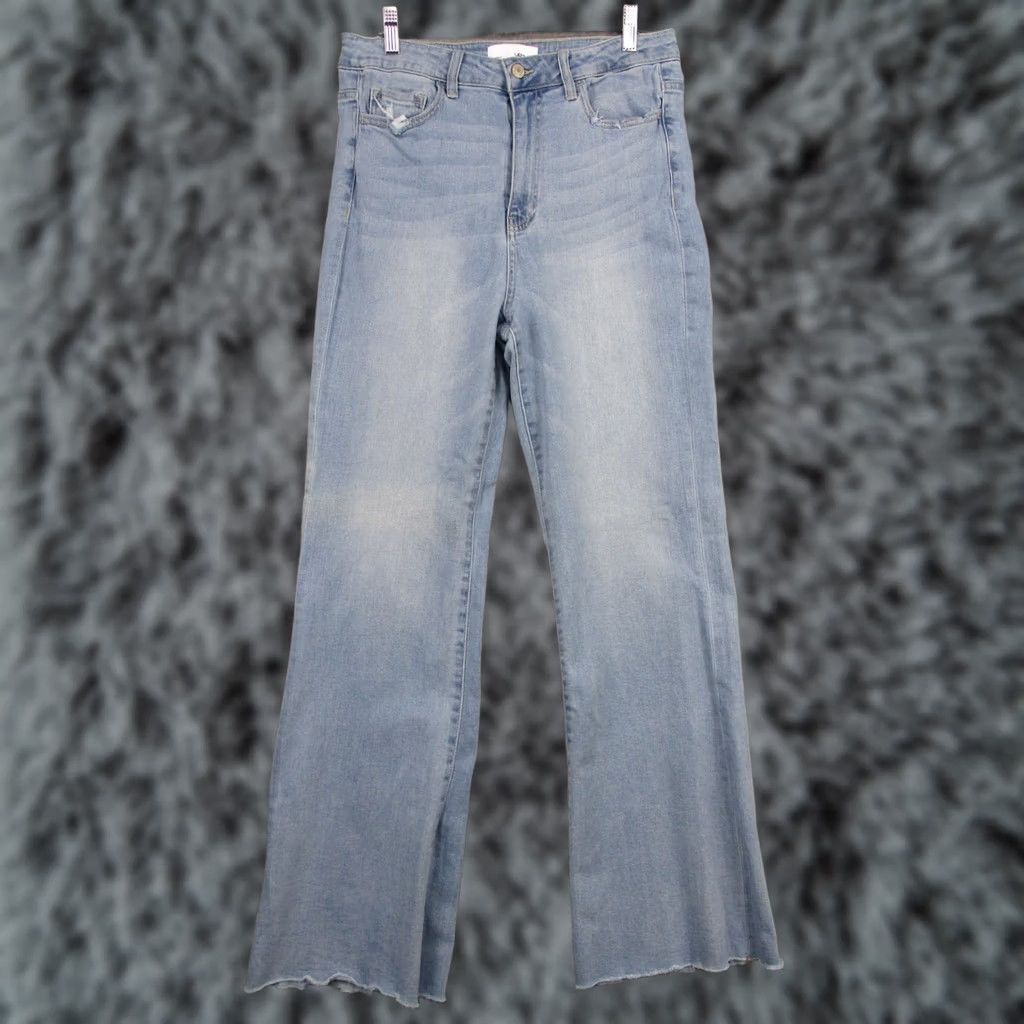 Vintage Vervet Blue Jeans Womens 30 High Rise Bootcut Light Wash Stretch Raw Hem VT838 Size 30" / US 8 / IT 44 - 1 Thumbnail