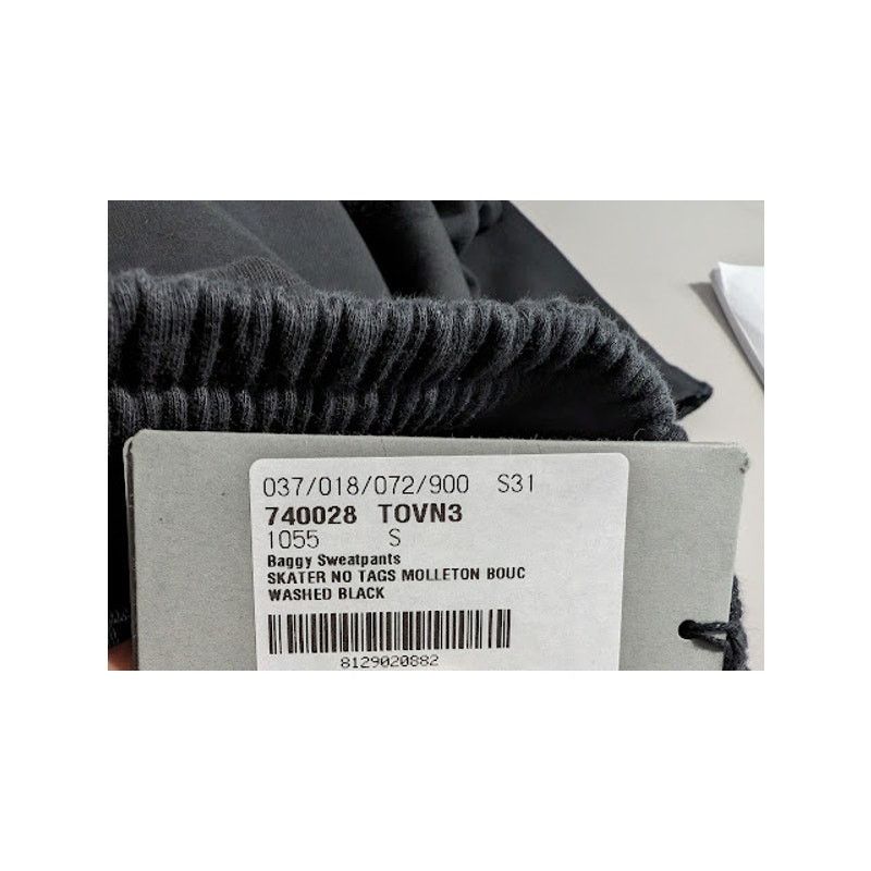 Balenciaga o1rshd1 Baggy Sweatpants in Washed Black Size US 30 / EU 46 - 22 Thumbnail