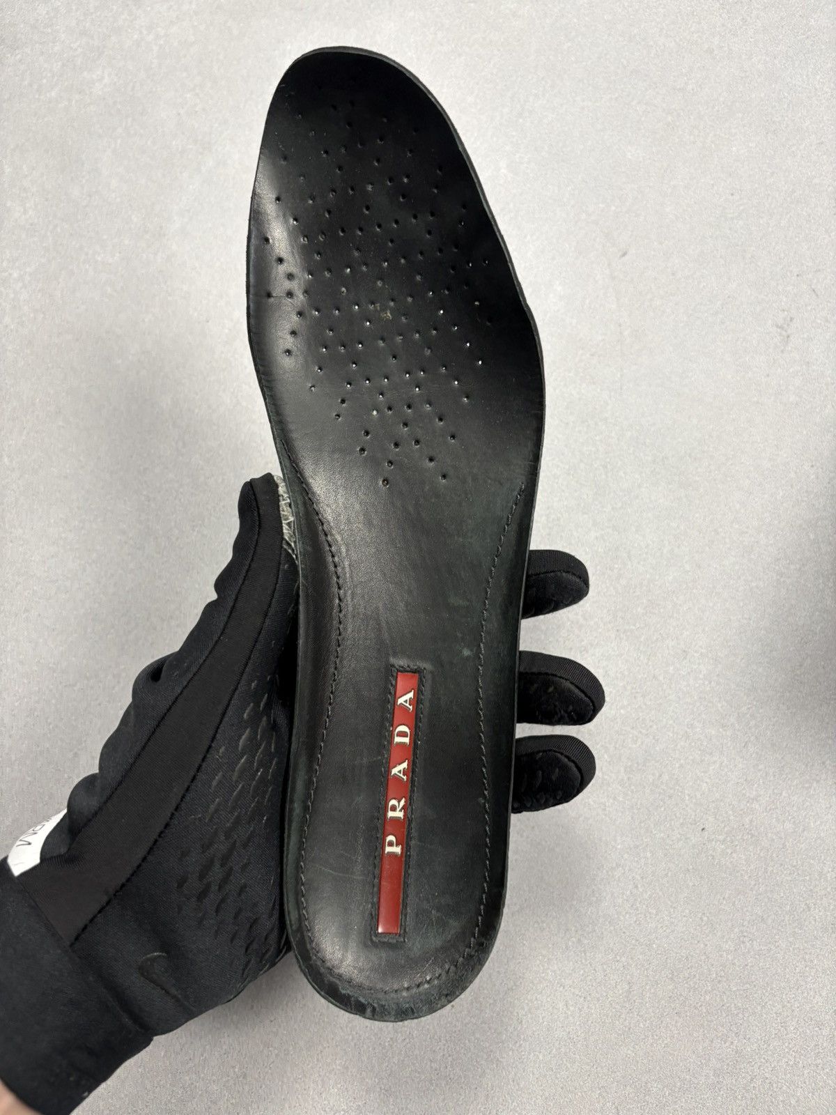 Prada Prada High-Top Sneakers Black Leather Nylon Red Tab US 9 Y2K Size US 9 / EU 42 - 15 Thumbnail