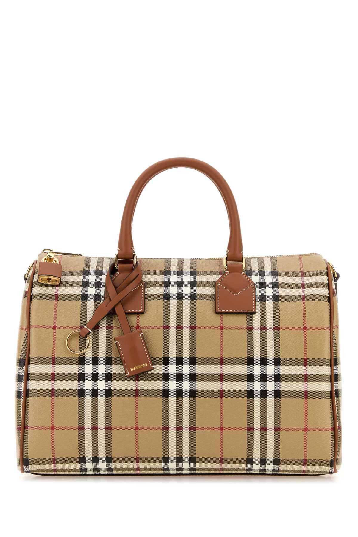 Burberry Printed Canvas Medium Check Handbag Size ONE SIZE - 1 Thumbnail