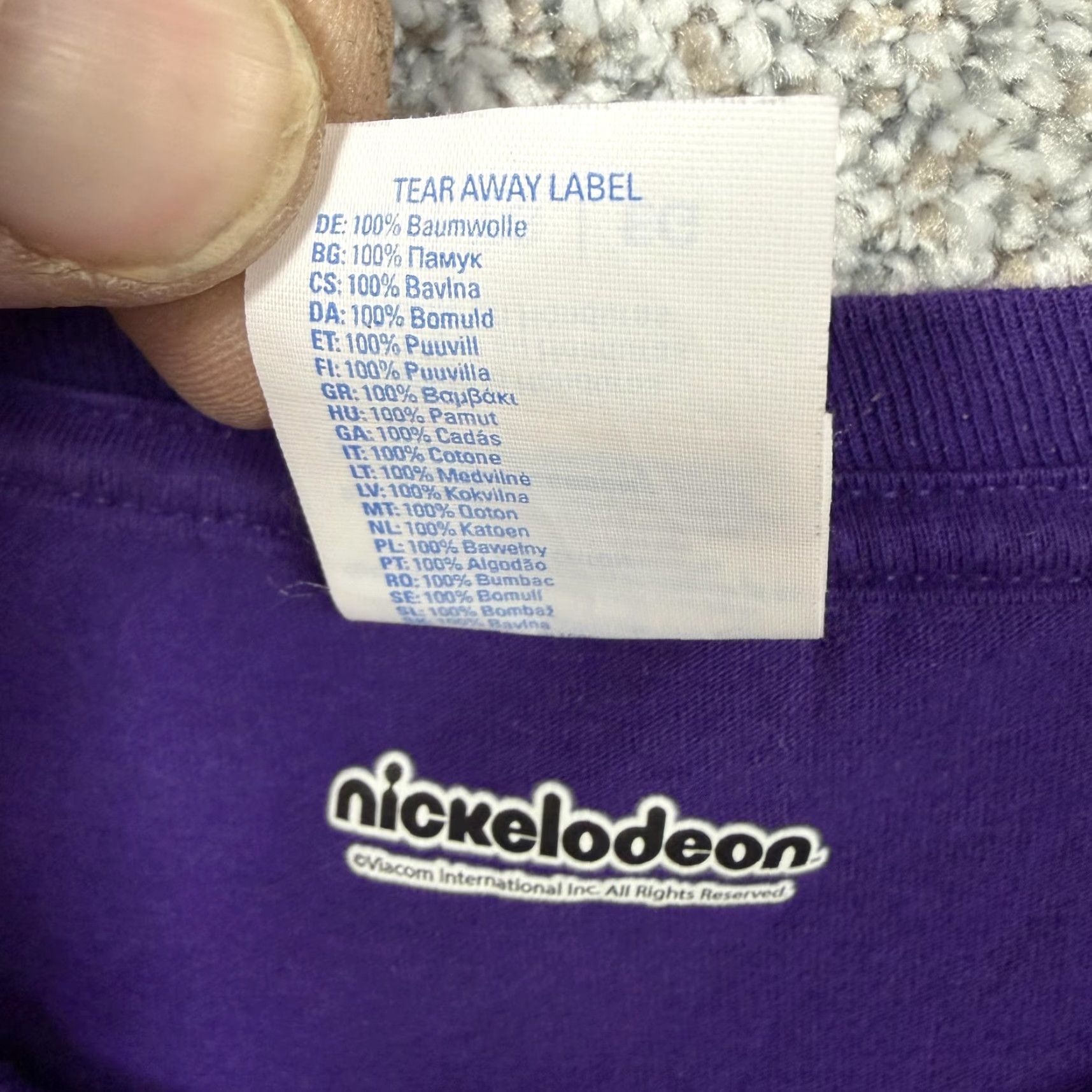 Port & Company Rugrats Nickelodeon T-Shirt Mens XL Purple Short Sleeve Cartoon 90s Kidcore Crew Neck Graphic Print Multicolor Rugrats Logo Size US XL / EU 56 / 4 - 6 Thumbnail